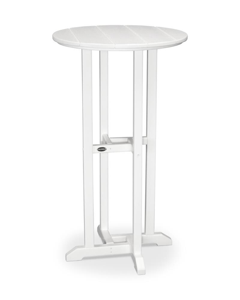 POLYWOOD Round Outdoor Bar Height Table 24 In W X 24 In L At Lowes Com   10067839 