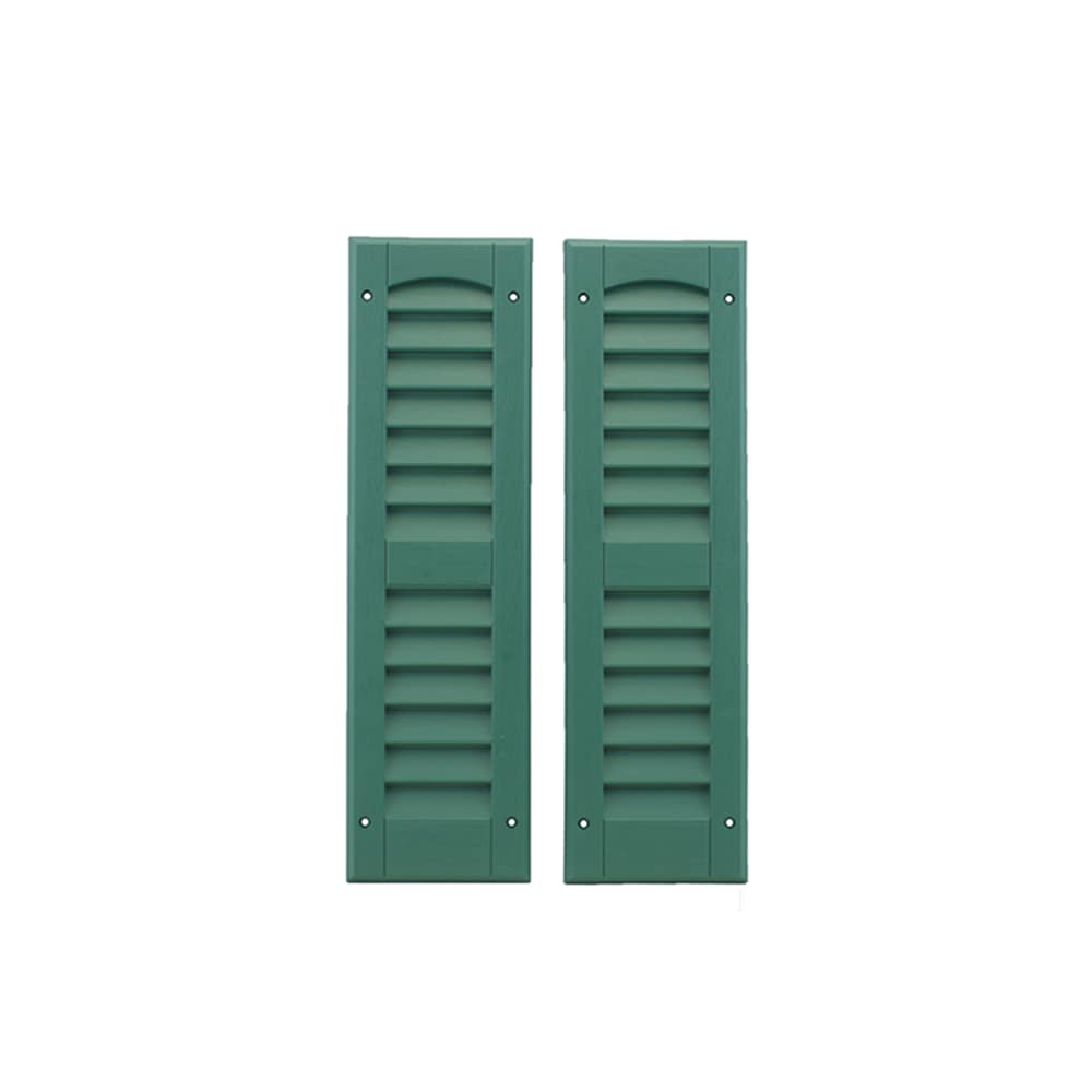 Shed Windows and More S621GRN Shutters 6 in x 21 in Vinyl Shutters for Shed Chicken Coop Shutters (Green)