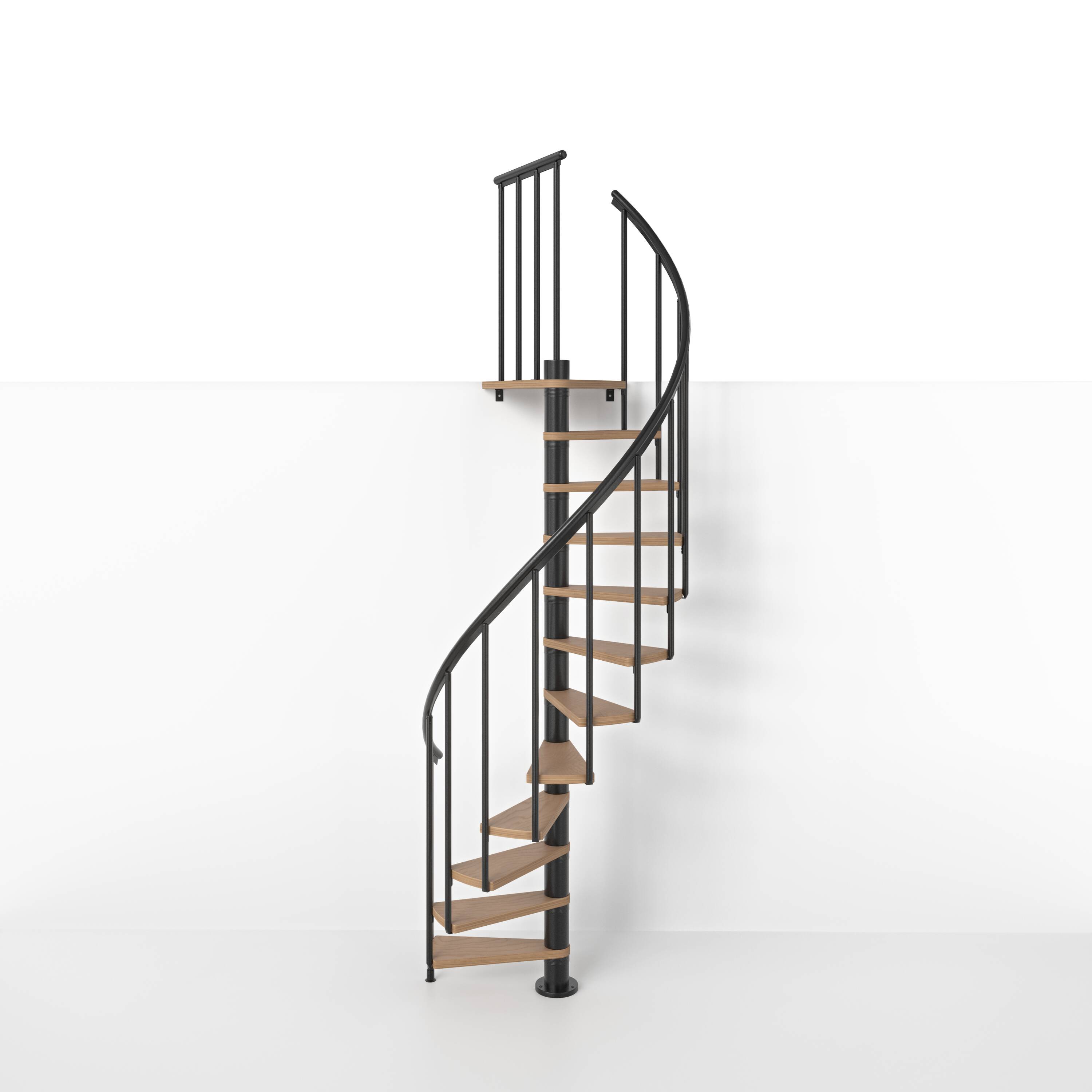 DOLLE Calgary 47-in x 9.2-ft 1 Platform Rails Anthracite Spiral ...