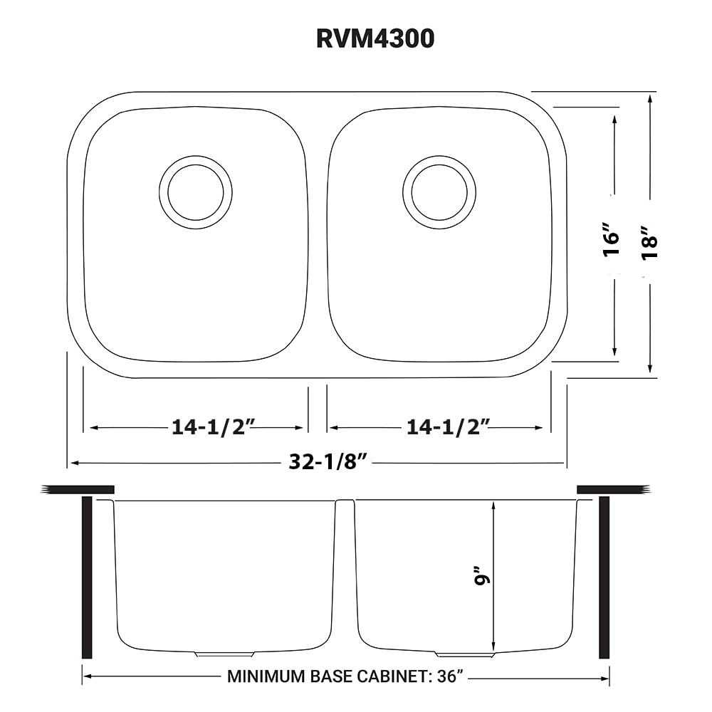 Ruvati RVM4300 Kitchen-Sinks - View #13