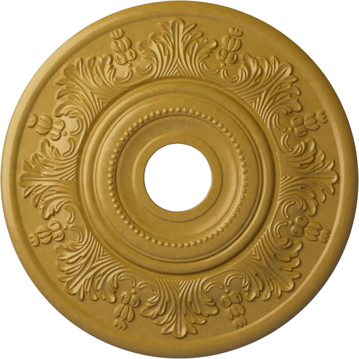 Ekena Millwork CM20VIIGS Vienna 20-in W x 20-in L Painted Iridescent Gold Polyurethane Whole Ceiling Medallion