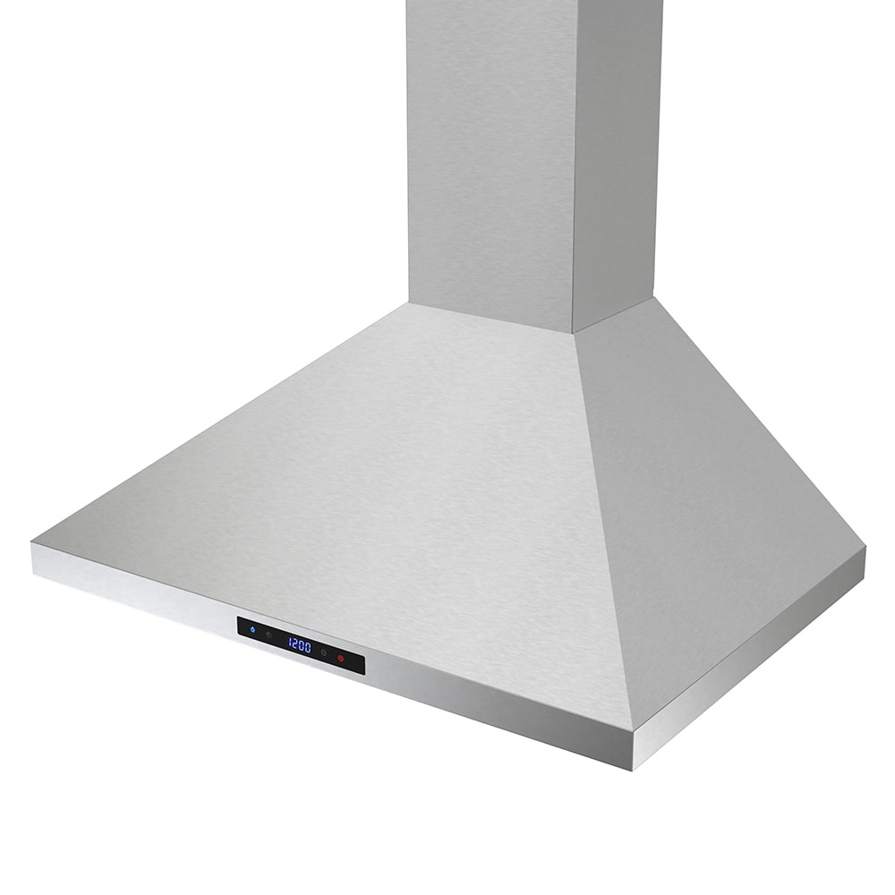 Streamline Patria 36-in 220-CFM Convertible Brushed Stainless Steel Wall-Mounted Range Hood with Charcoal Filter | T-12151-1-CL