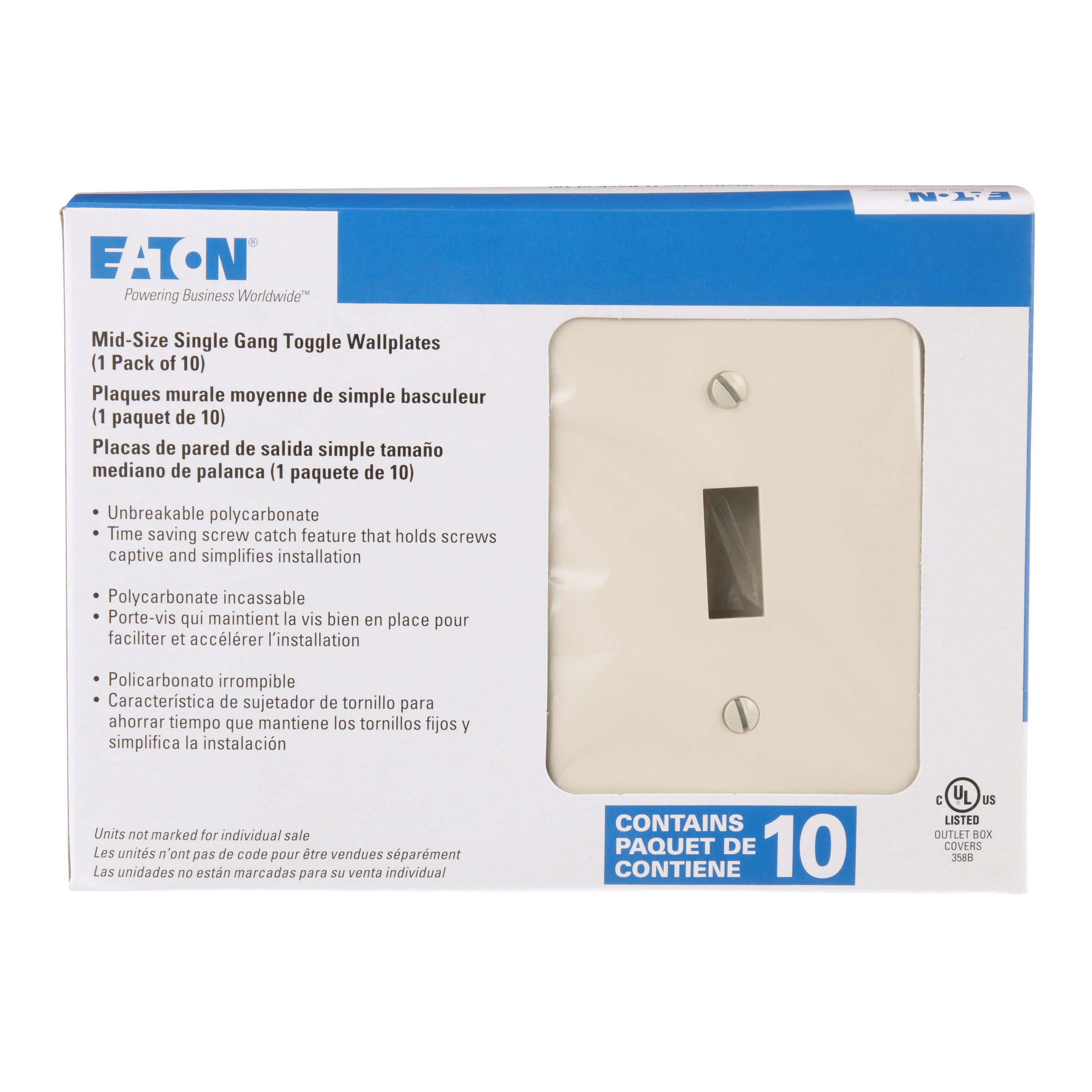 Eaton PJ1LA-10-LW Electrical-Wall-Plates - View #7