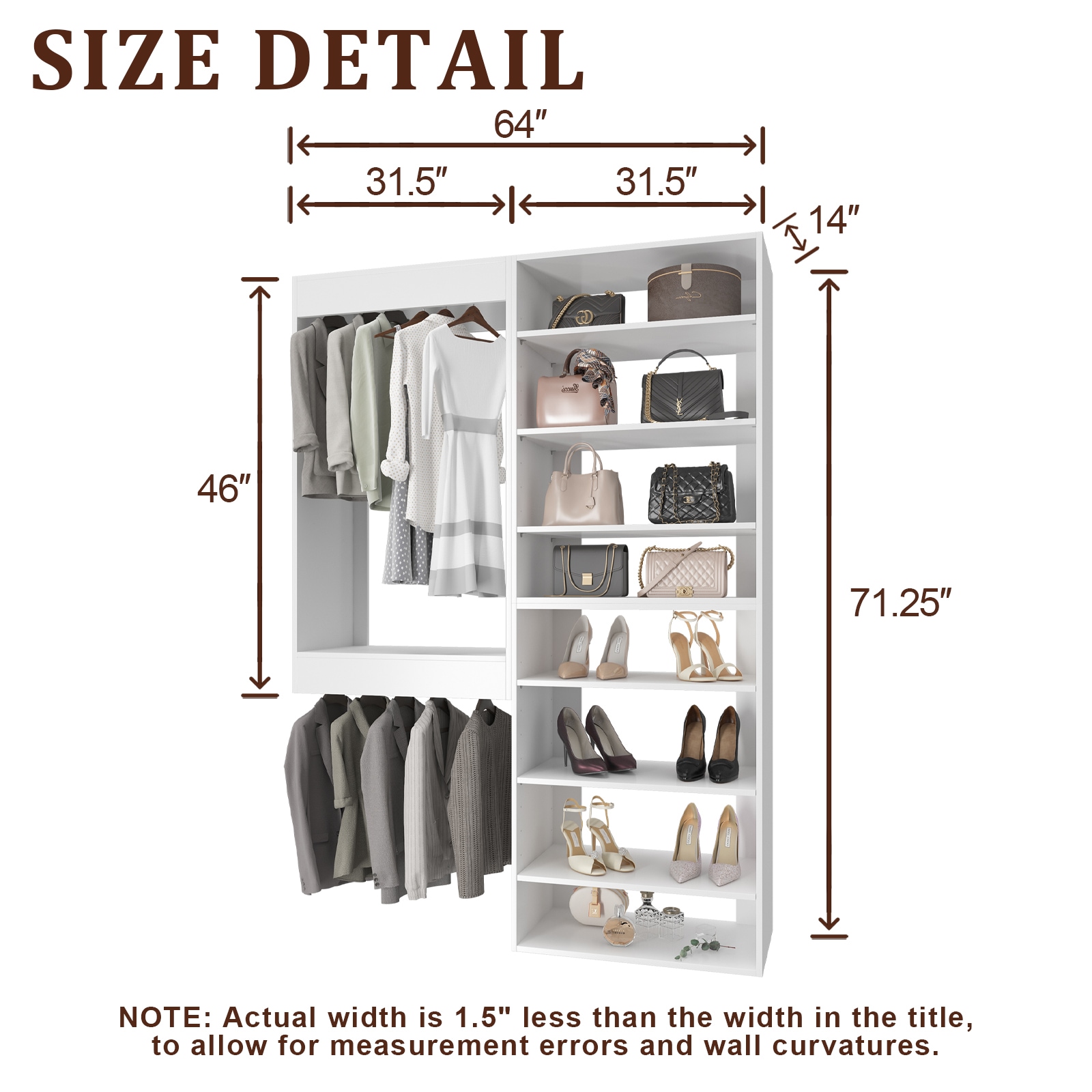 LUXEYARD LO-MODEL10-64-ZJL Wood-Closet-Kits - View #8