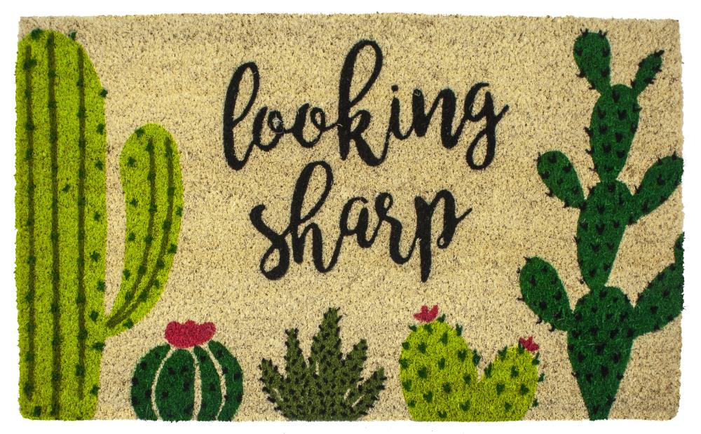 Entryways P2215 Green Rectangular Outdoor Decorative Novelty Door Mat