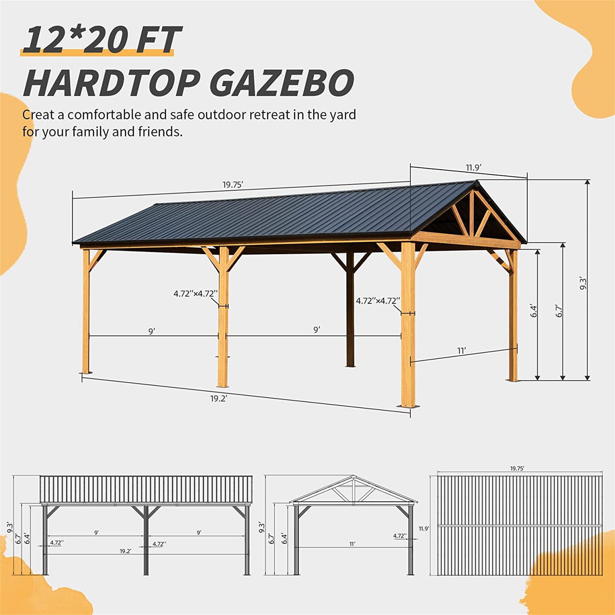 Flynama L-1859S00014 Wood-Resin-Gazebos - View #5