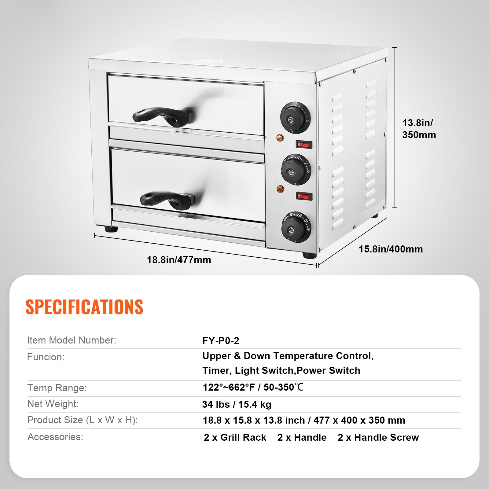 VEVOR SCCLMDRPSLSC06327V1 Outdoor-Pizza-Ovens - View #7