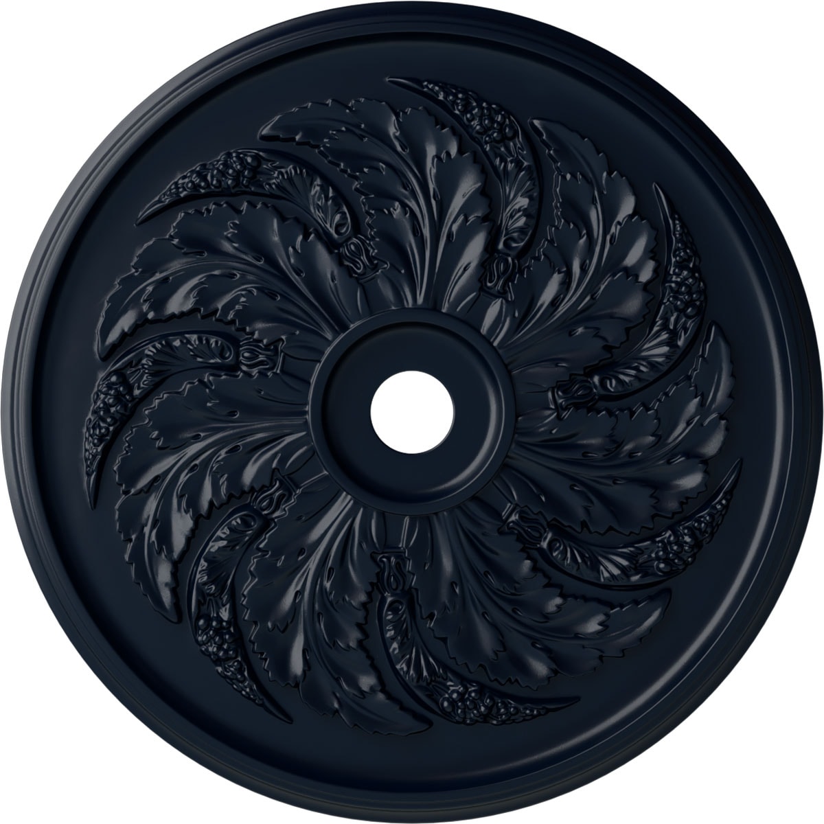 Ekena Millwork CM42SKMDF Sellek 42.125-in W x 42.125-in L Painted Midnight Dream Polyurethane Whole Ceiling Medallion