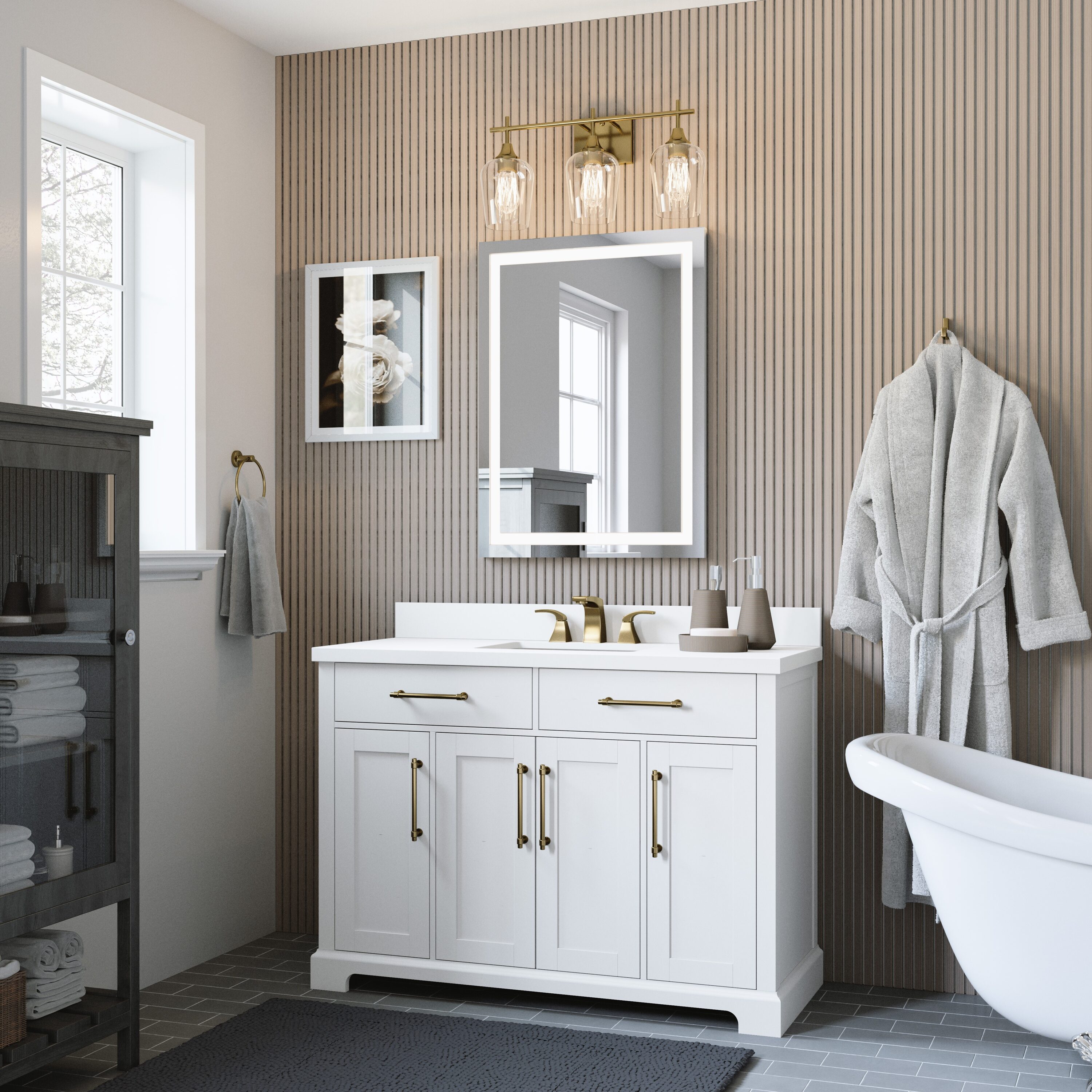 allen + roth LWSB48VW Bath-Vanity-Combo - View #8