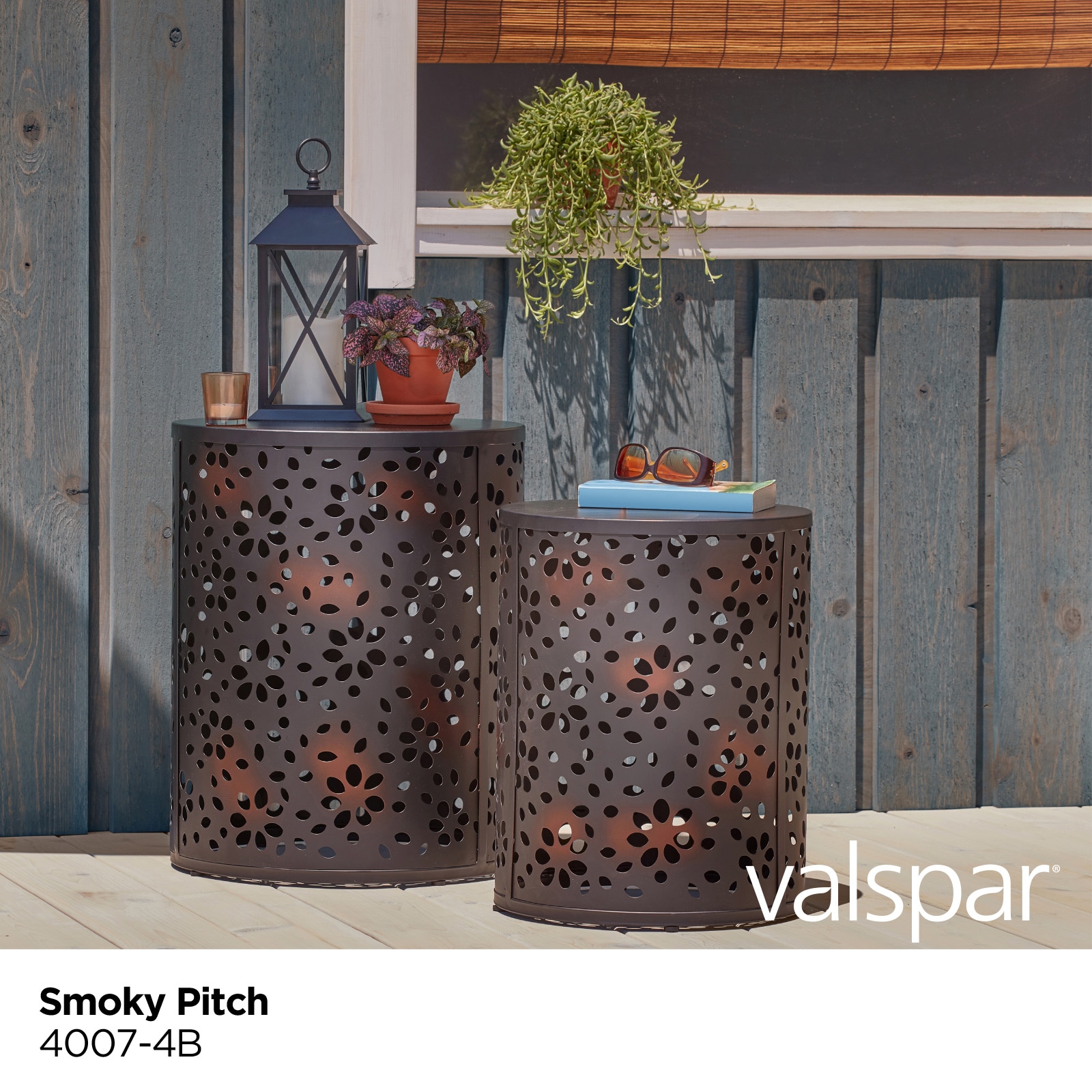 Valspar Smoky Pitch Semi-transparent Exterior Wood Stain and