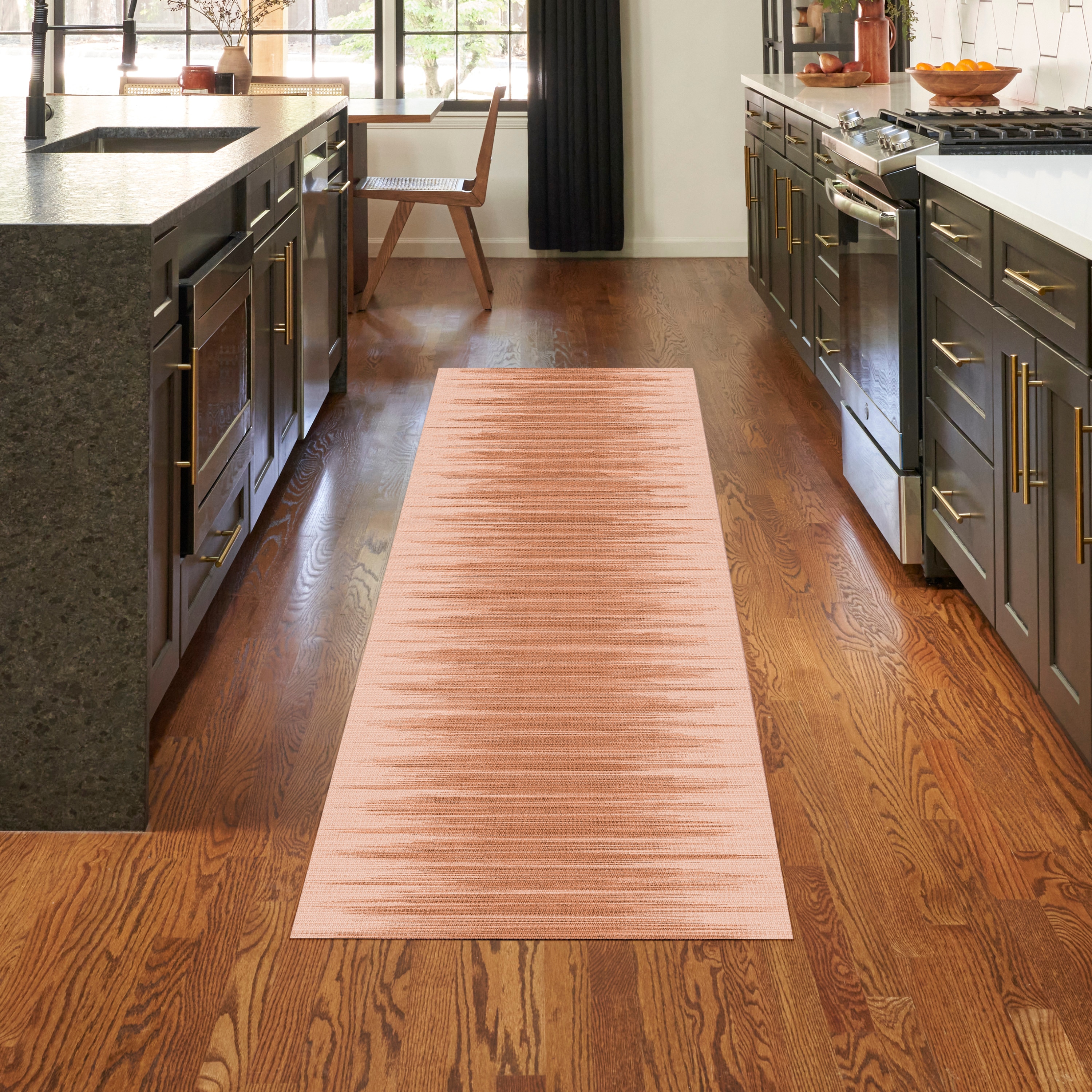 Nourison Home 099446931917 Vintage Home 2 x 8 (ft) Polyester Brown Rectangular Indoor Abstract Runner rug