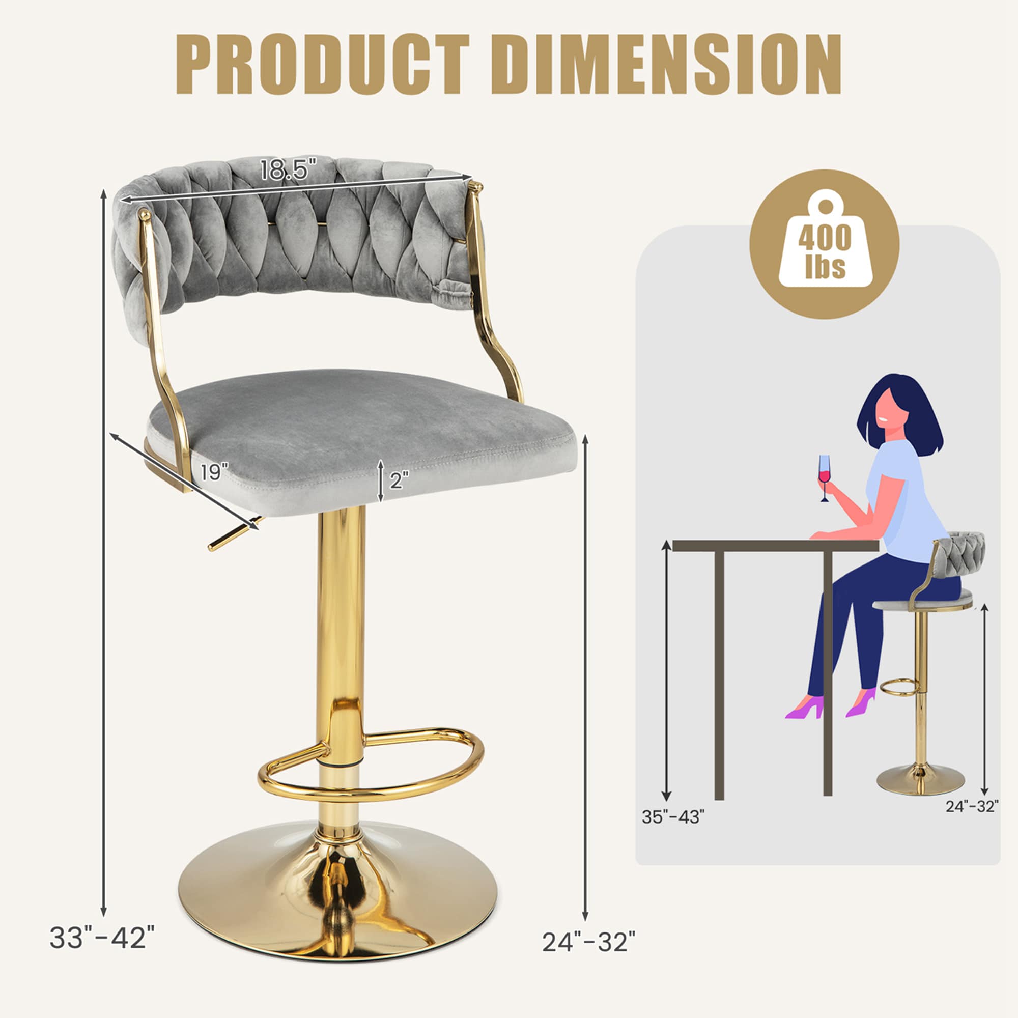 Goplus LWS00411 stools - View #2