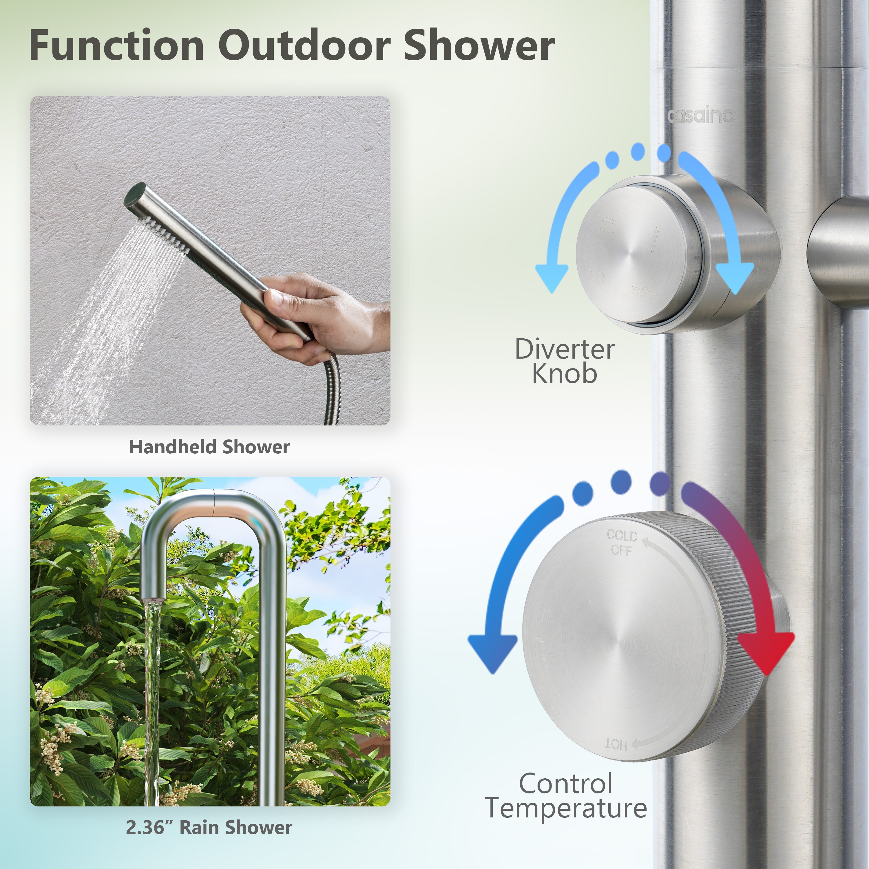 CASAINC CA-A4382-MB Outdoor-Showers - View #6