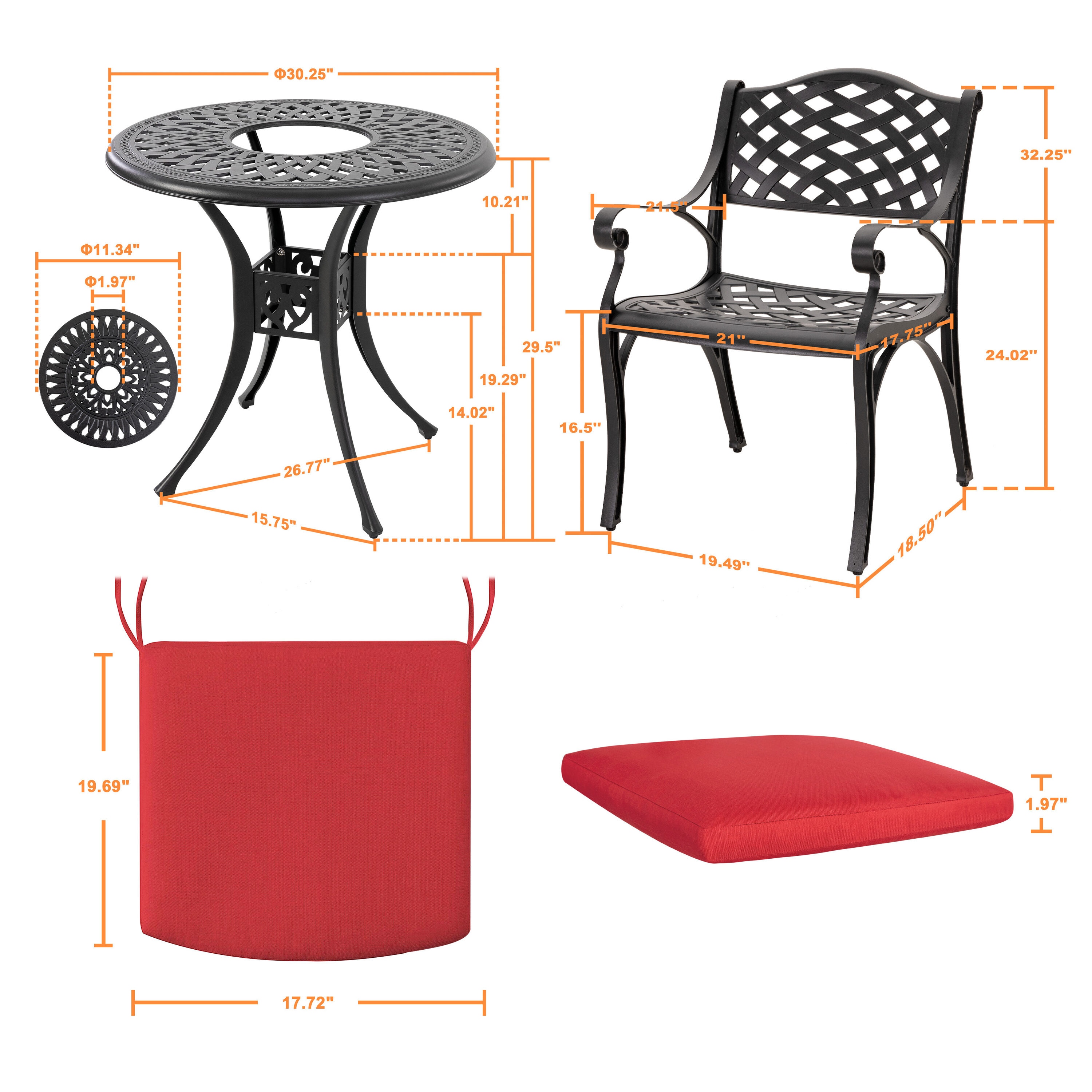 Nuu Garden SCD016-01-WKL-0110 Patio-Dining-Sets - View #8