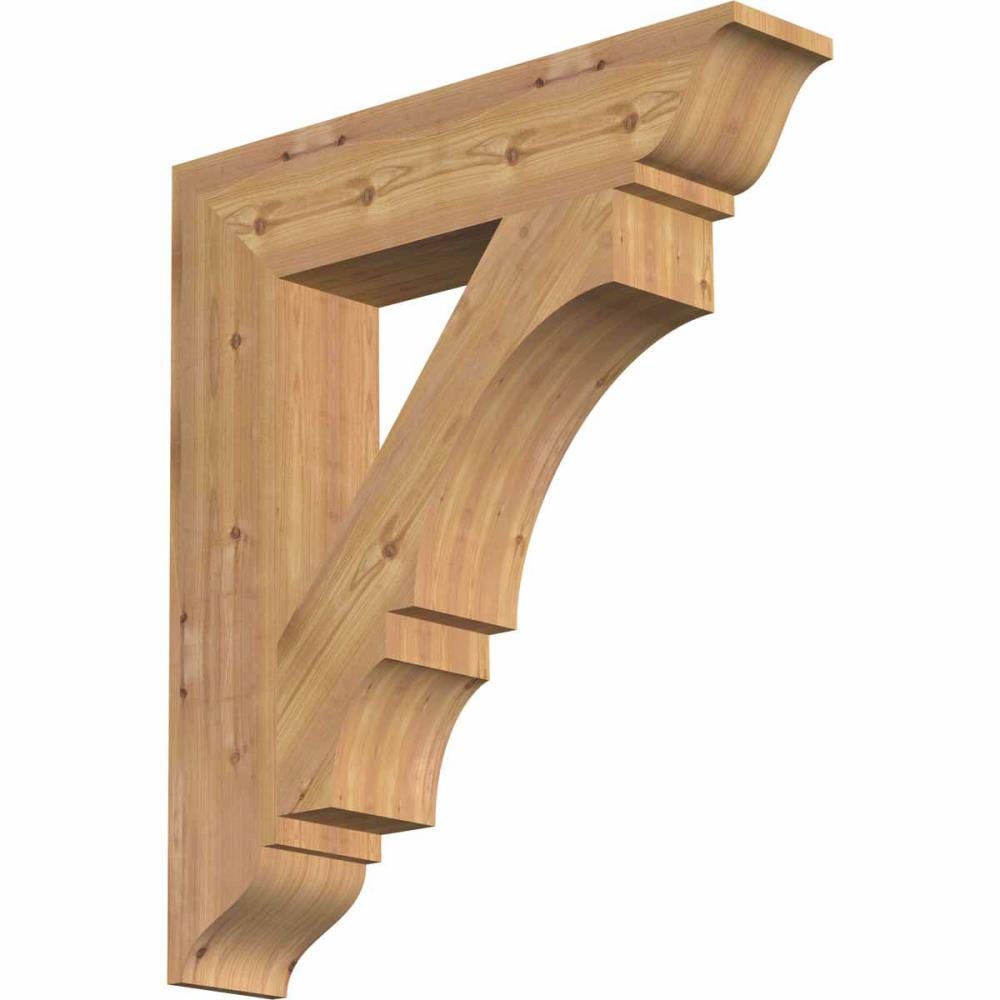 Ekena Millwork BKT06X28X32BOA01SWR Balboa traditional smooth 5-1/2-in x 28-in x 32-in Western red cedar Brown Wood Standard bracket