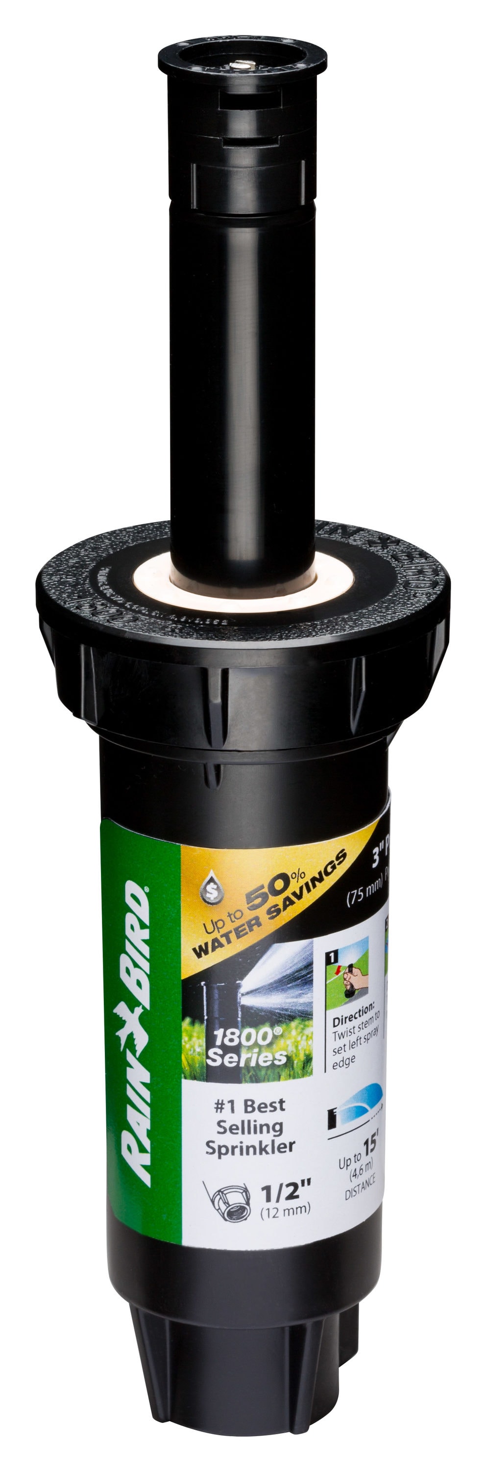 Rain Bird 1803QDSPRS 8-ft - 15-ft Quarter-circle Spray 3-in Pop-up spray head sprinkler