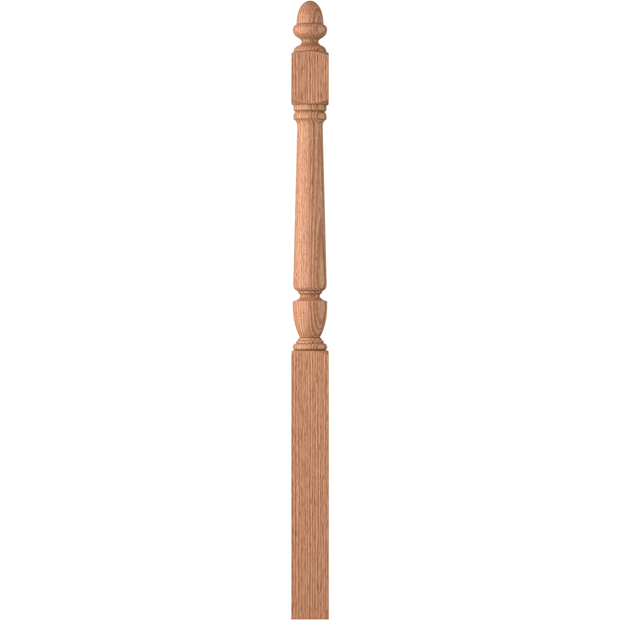 L.J. Smith Stair Systems LJP-3042-O Regent 3.5-in x 57.75-in Unfinished Red oak Starting Stair Newel Post