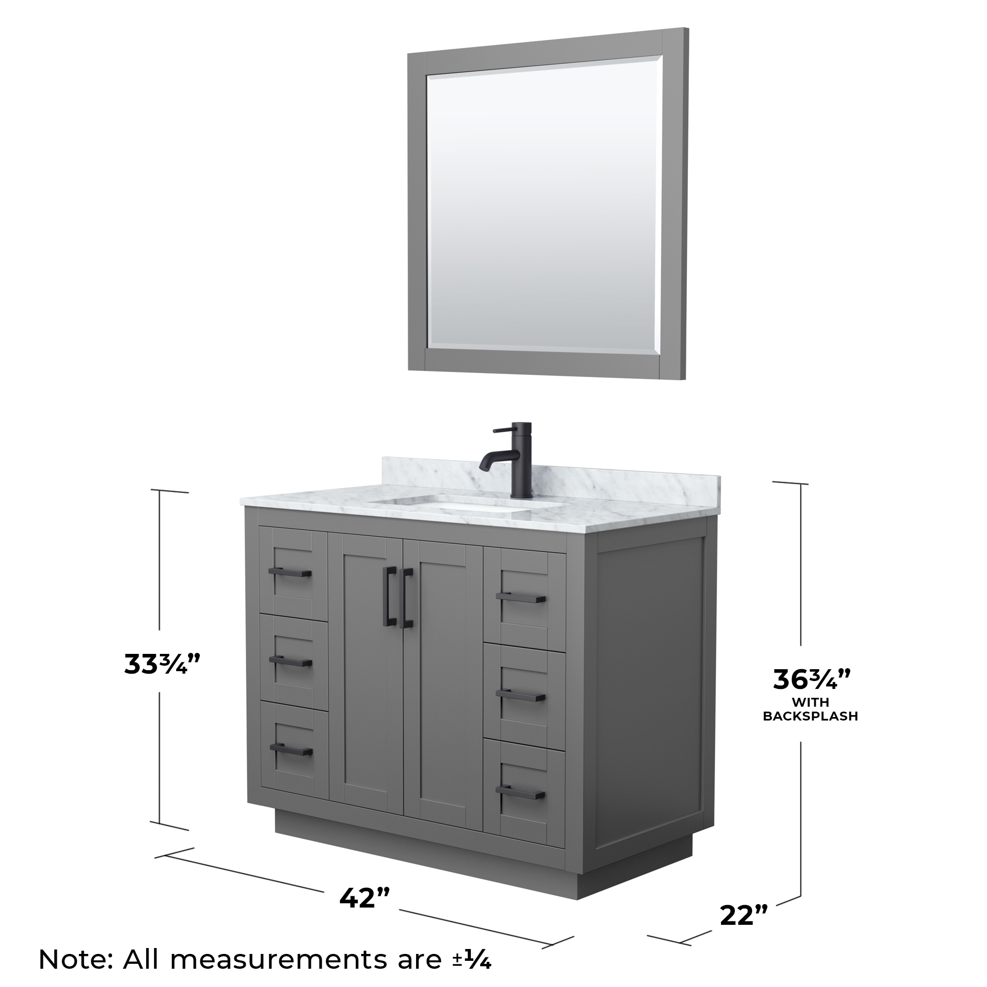 Wyndham Collection WCF292942SGBCMUNSM34 Bath-Vanity-Combo - View #6