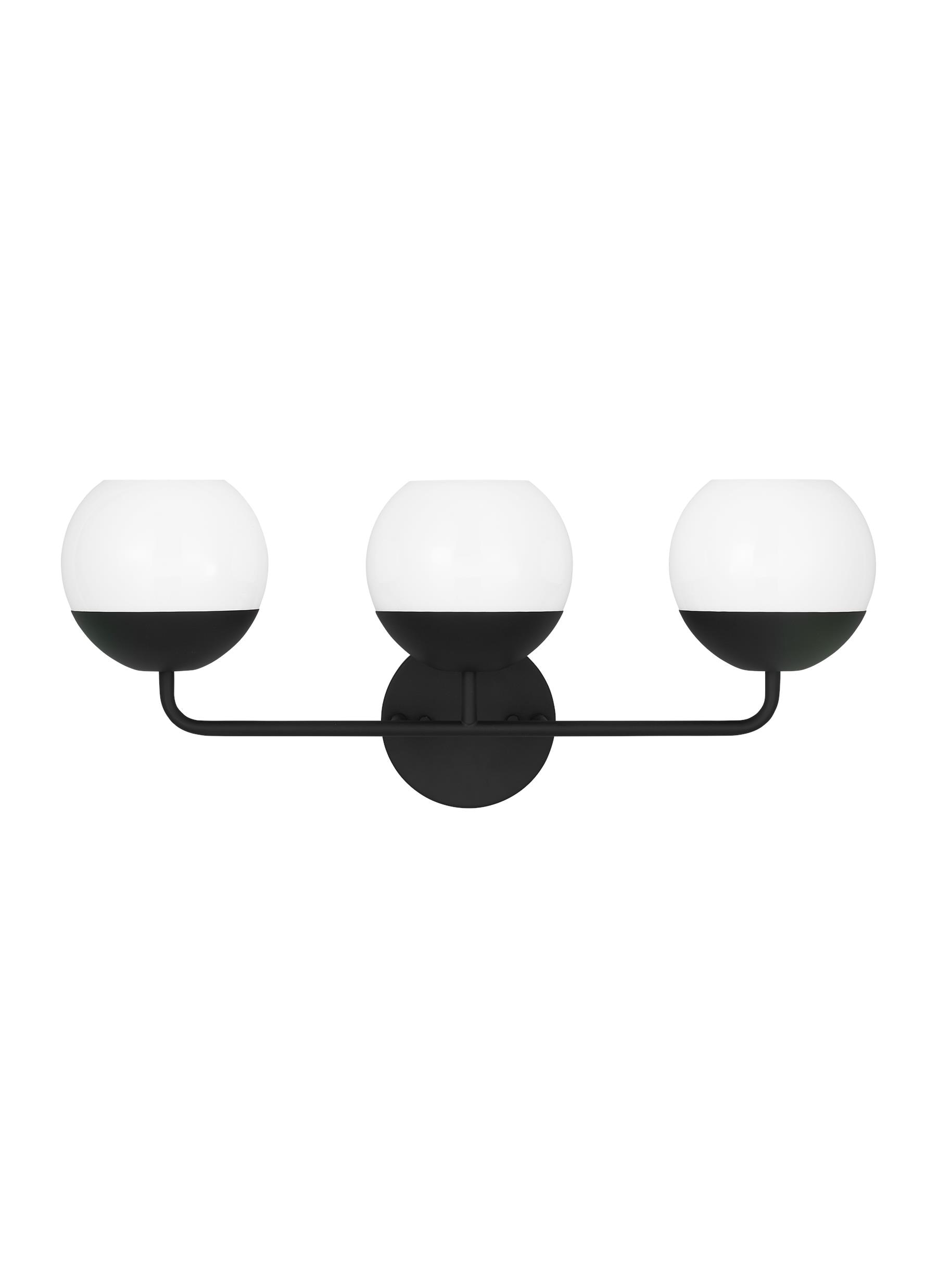 Generation Lighting 4468103-112 Alvin 24.125-in 3 -Light Matte Black Modern/contemporary Vanity light