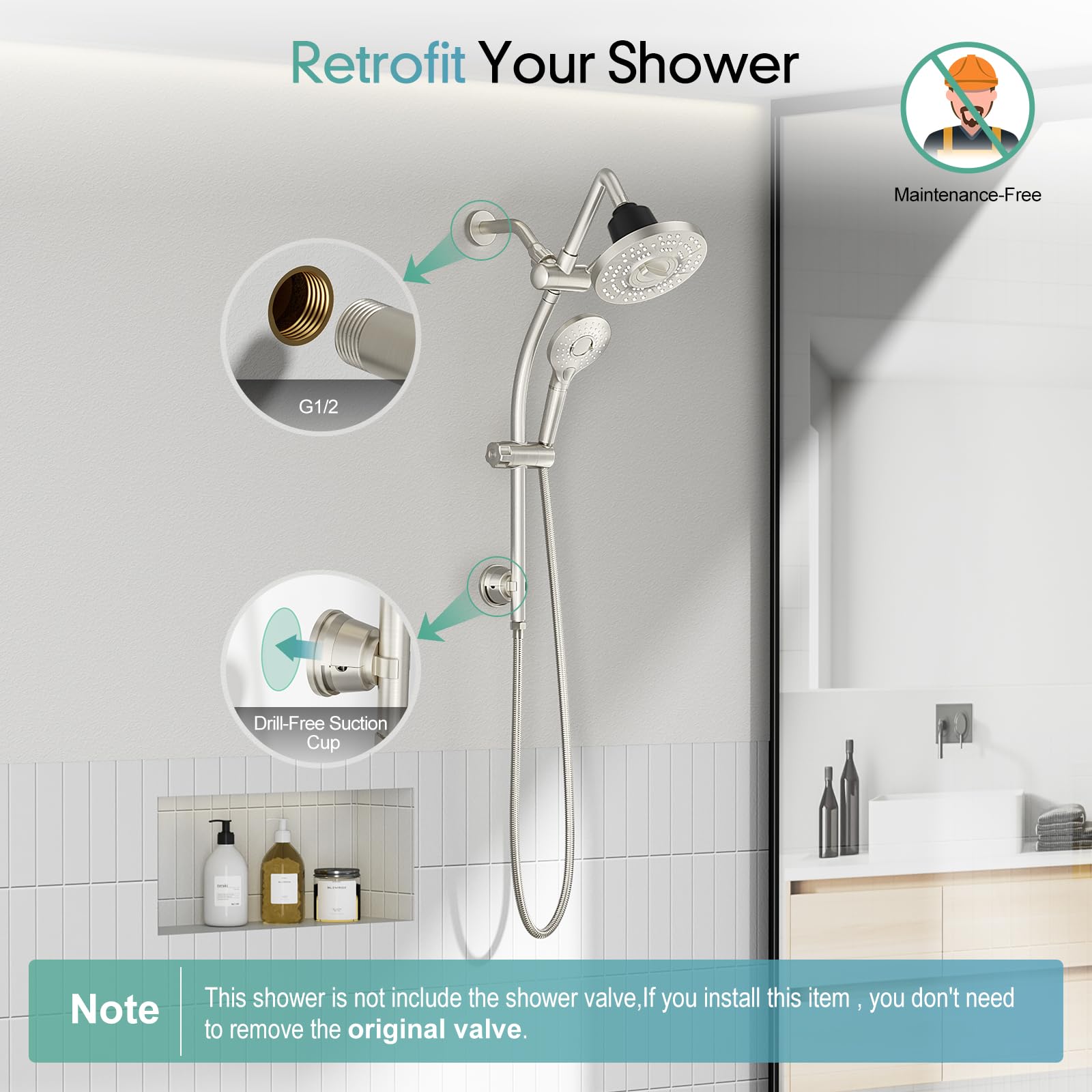 Ahfiwaso LAH0812H337 Fixed-Showerhead - View #6