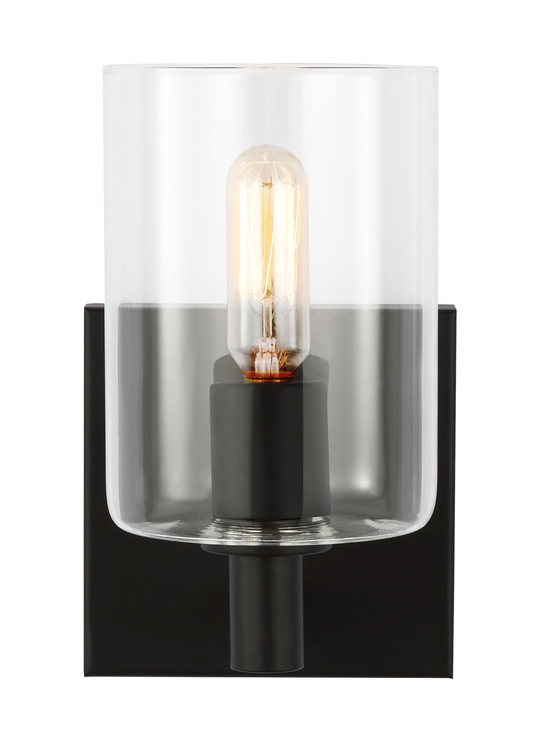 Generation Lighting 4164201-112 Fullton 4.75-in 1 -Light Matte Black Modern/contemporary Vanity light