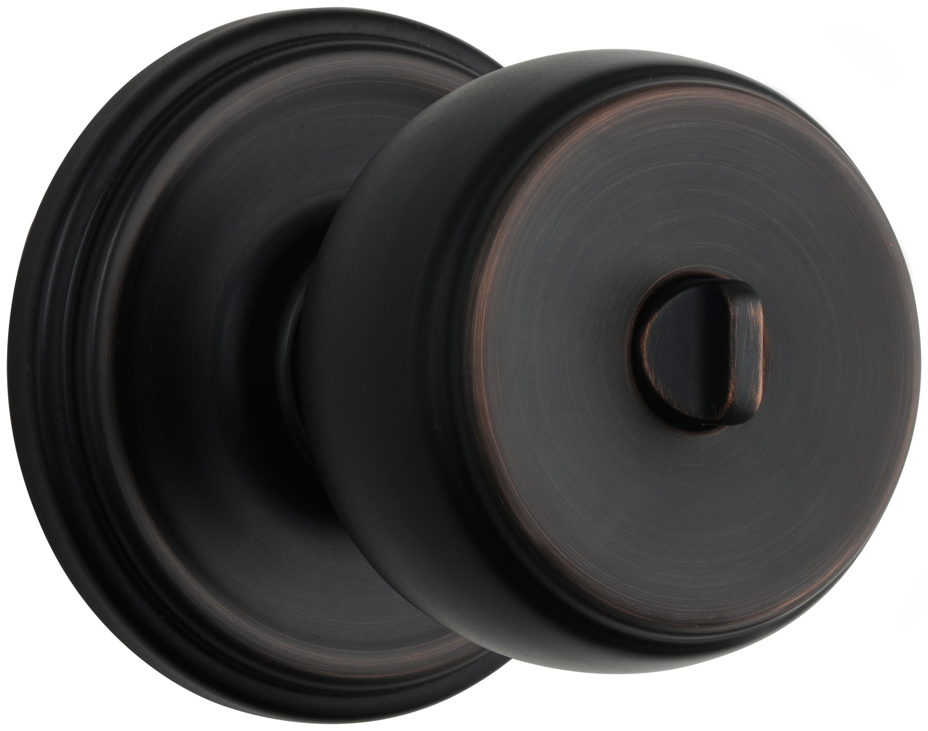 Brinks Push Pull Rotate Tuscan Bronze Privacy Door Knob in the Door ...