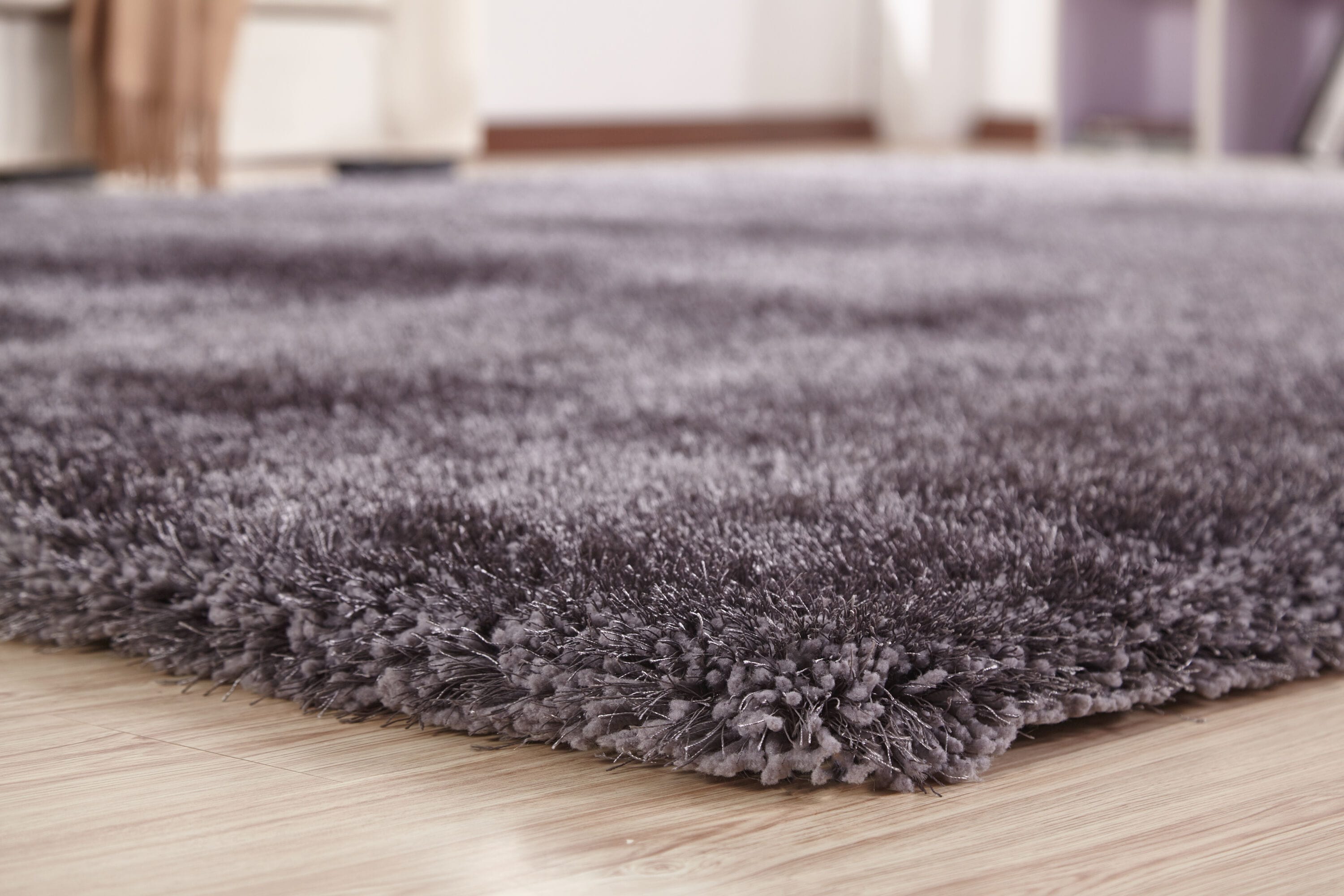 Amazing Rugs NS1001-57 Chubby Shaggy 5 x 7 (ft) Tufted Polyester Gray Rectangular Indoor Solid Area rug