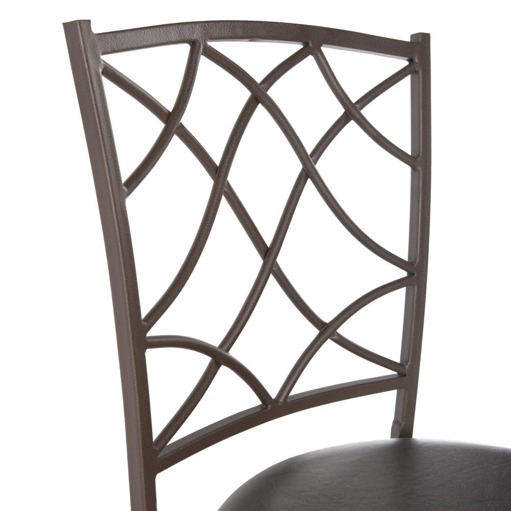 Casey Trio Brown Faux Leather Adjustable Swivel Stools
