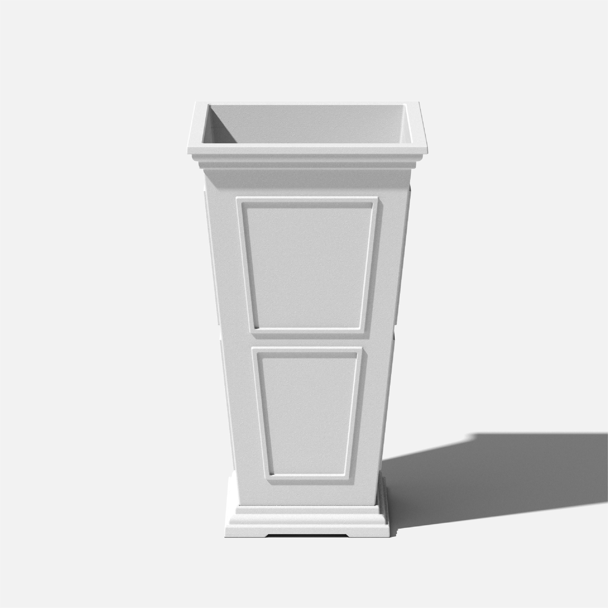 Veradek BXVTL26W Rectangle 14.75-in W x 26-in H x 24.25-in D White Plastic Indoor/Outdoor Planter