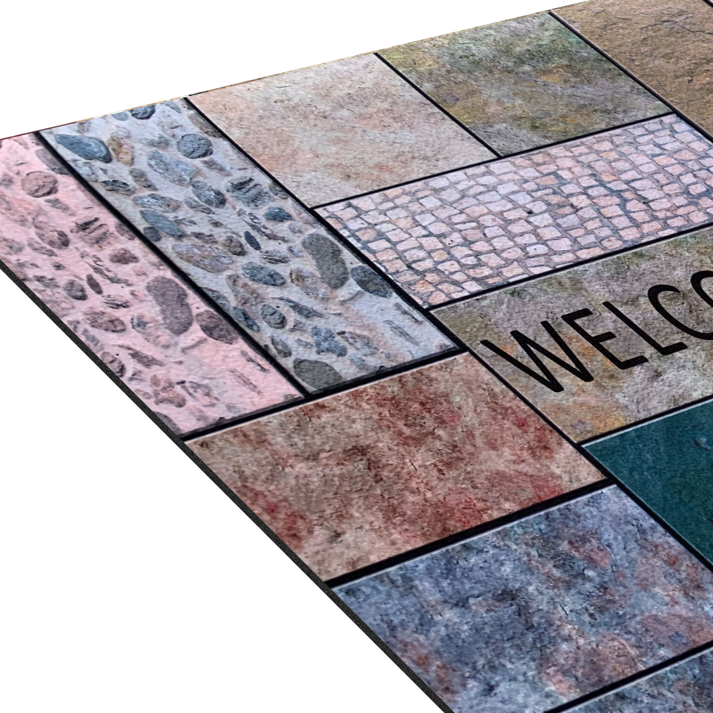 Multicolor Welcome Home Rubber Outdoor Doormat 18" x 30"