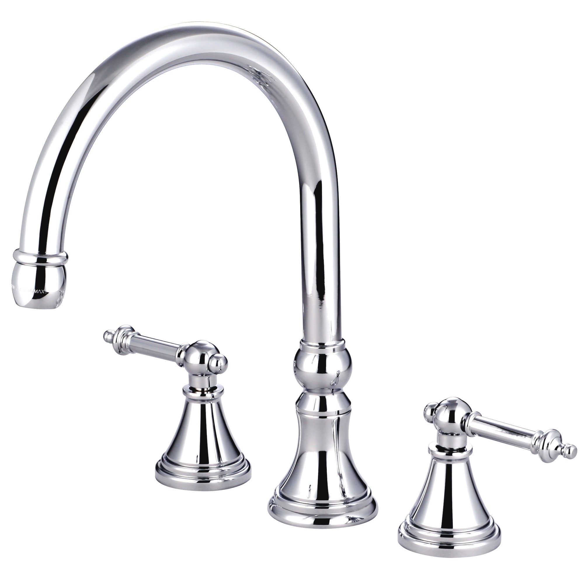 Kingston Brass WLKS2341TL Templeton Polished chrome 2-handle Deck-mount Roman High-arc Bathtub Faucet ( Valve Included )