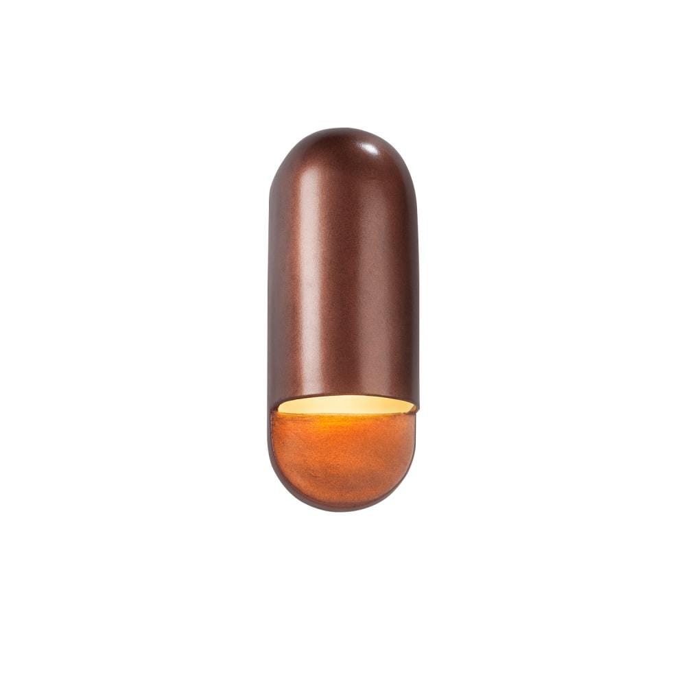 Justice Design Group CER-5620-ANTC Ambiance 5-in W 1 -Light Antique Copper Wall Sconce