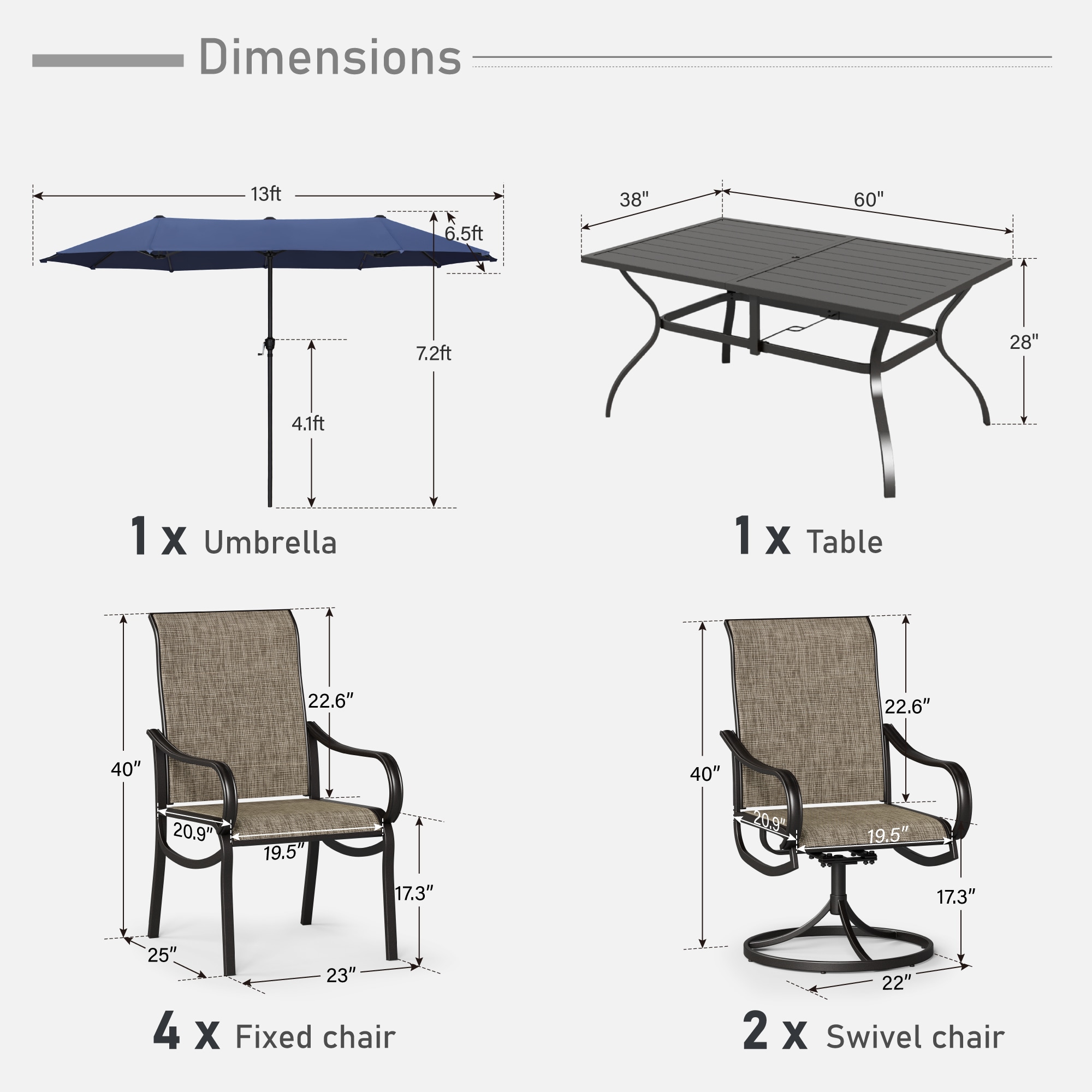 Sunshine Valley TC7-093FXB-04-010Z Patio-Dining-Sets - View #2