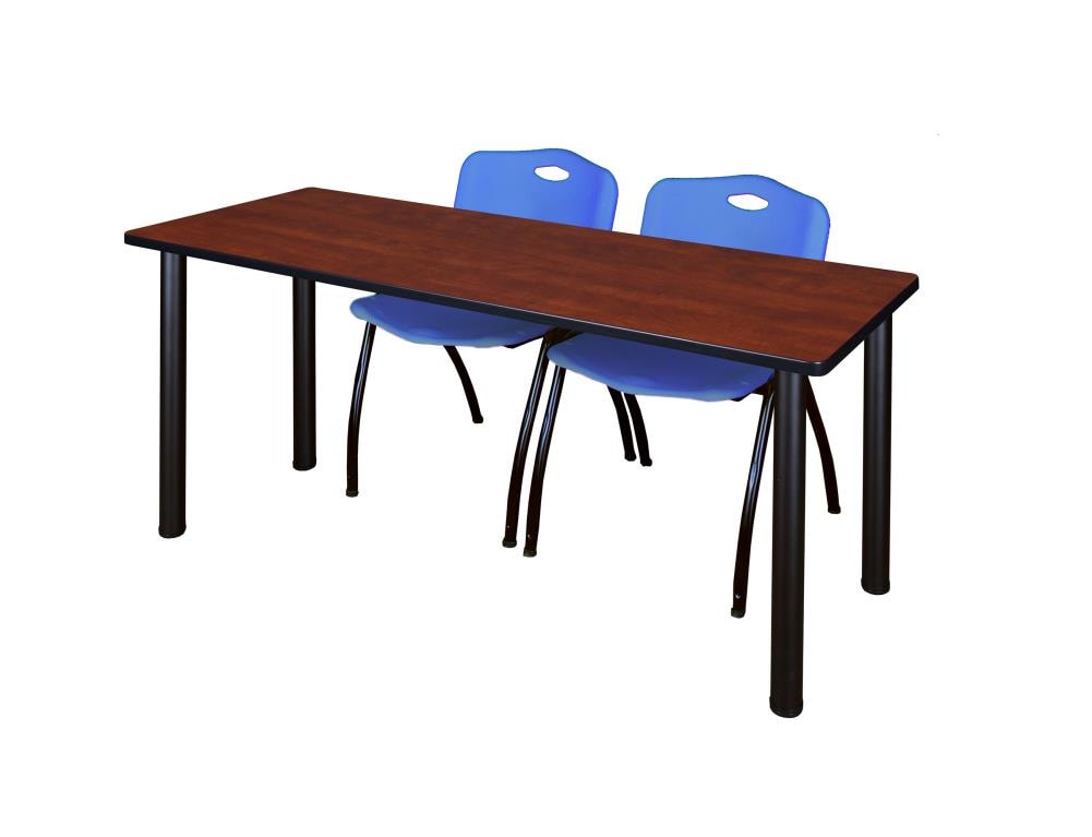 Regency MT7224CHBPBK47BE Training Red 4-Person Training Table (72-in W x 29-in H)