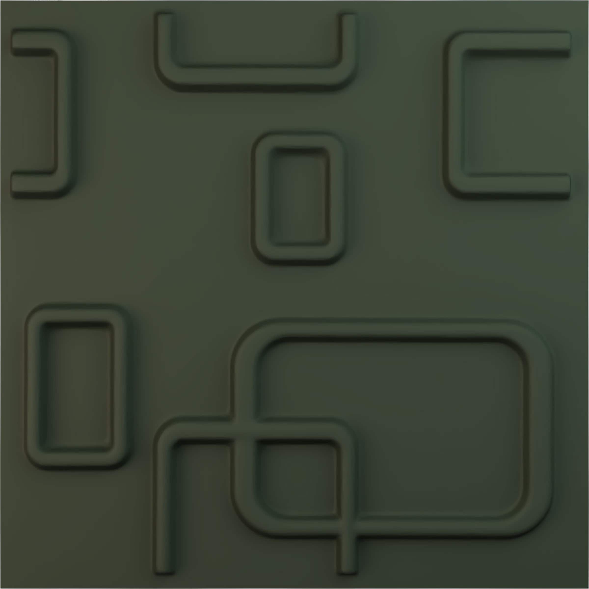 Ekena Millwork WP12X12OSGHC-CASE-12 11-7/8-in x 11-7/8-in Embossed Paintable/Stainable Green PVC Wall Panel ( 12 -Pack, Covers 11.76-sq ft )