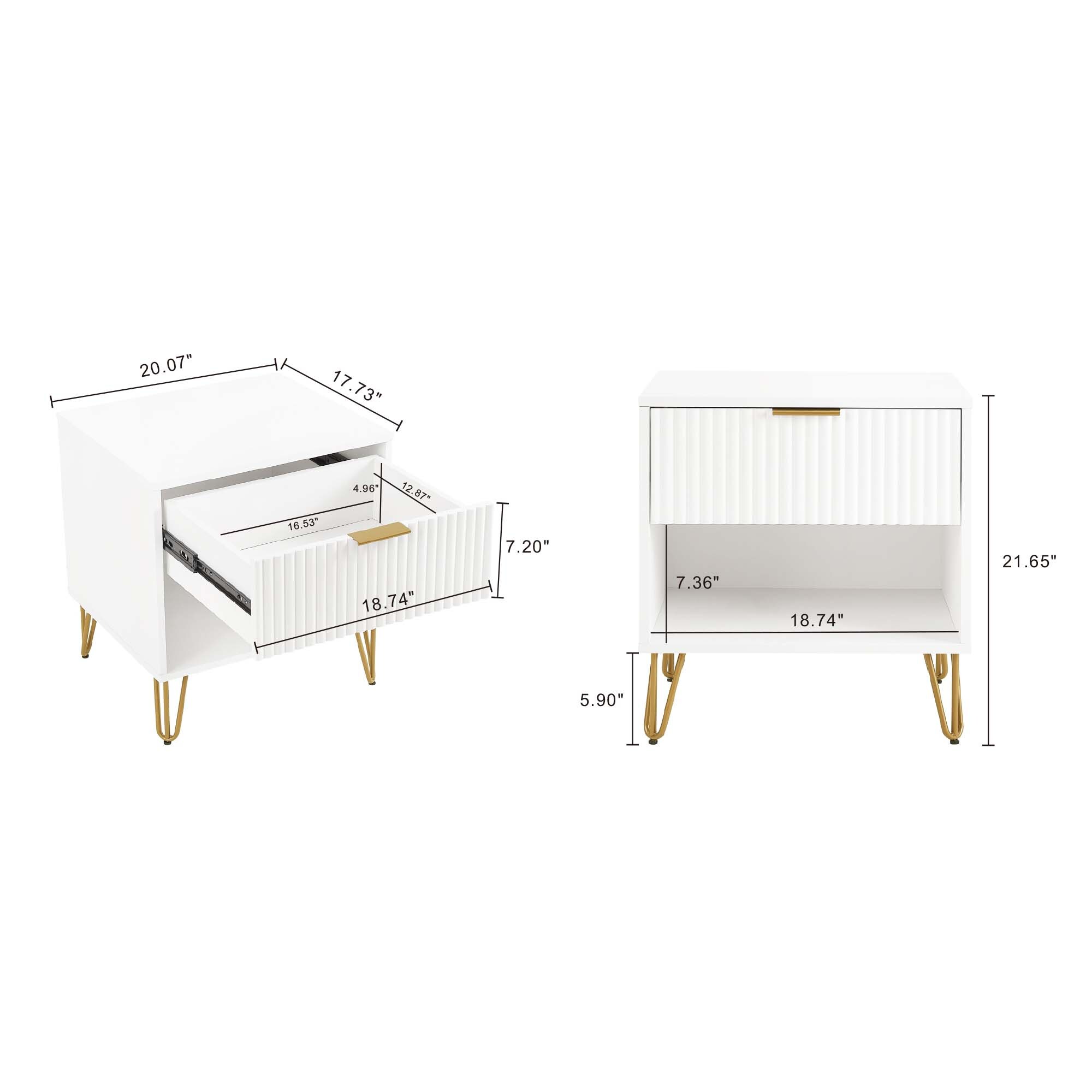 Manhattan Comfort 2-NS001-WH nightstands - View #3