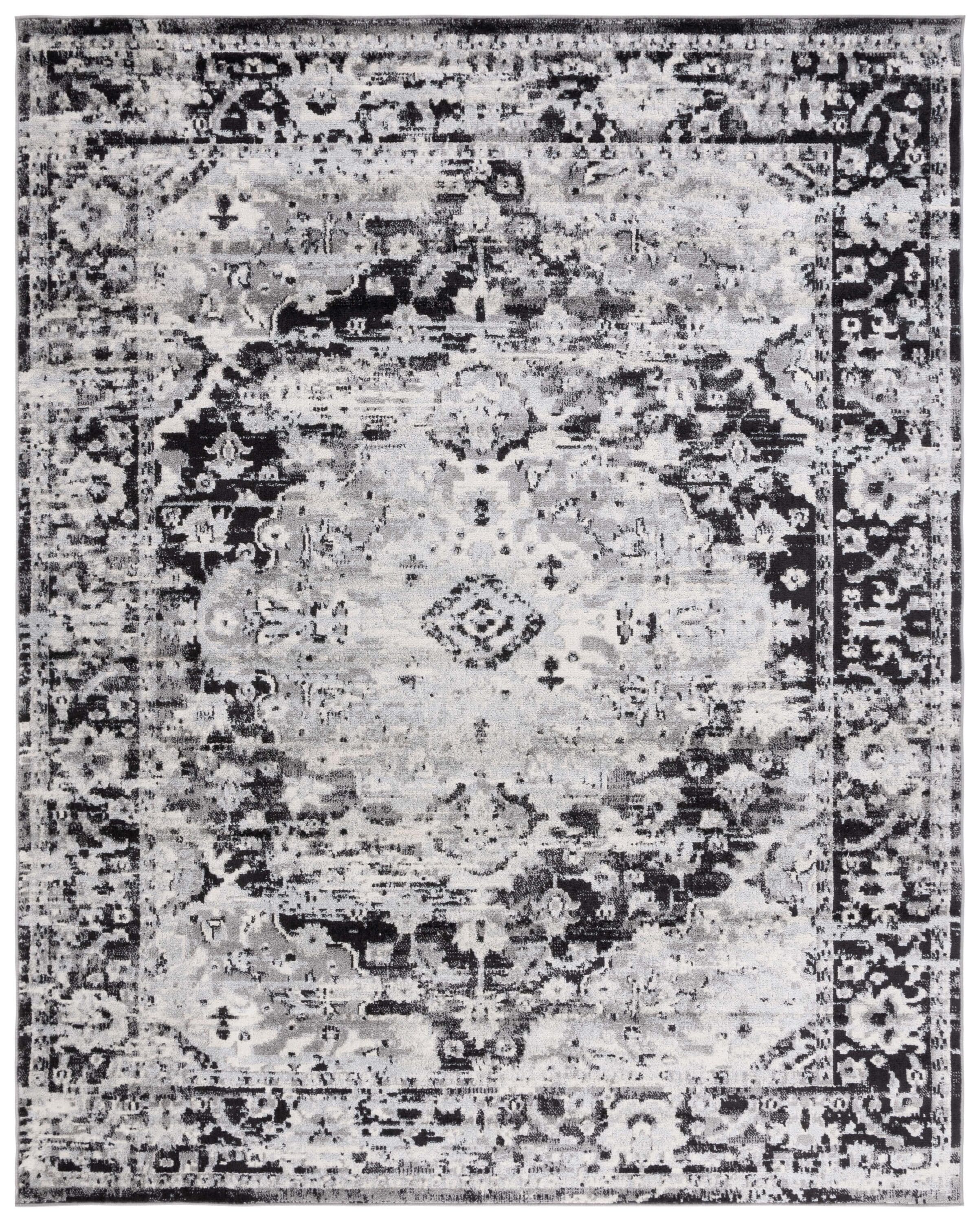 Safavieh Madison 154Z Black/Grey 6 x 9 Area rug in the Rugs department ...