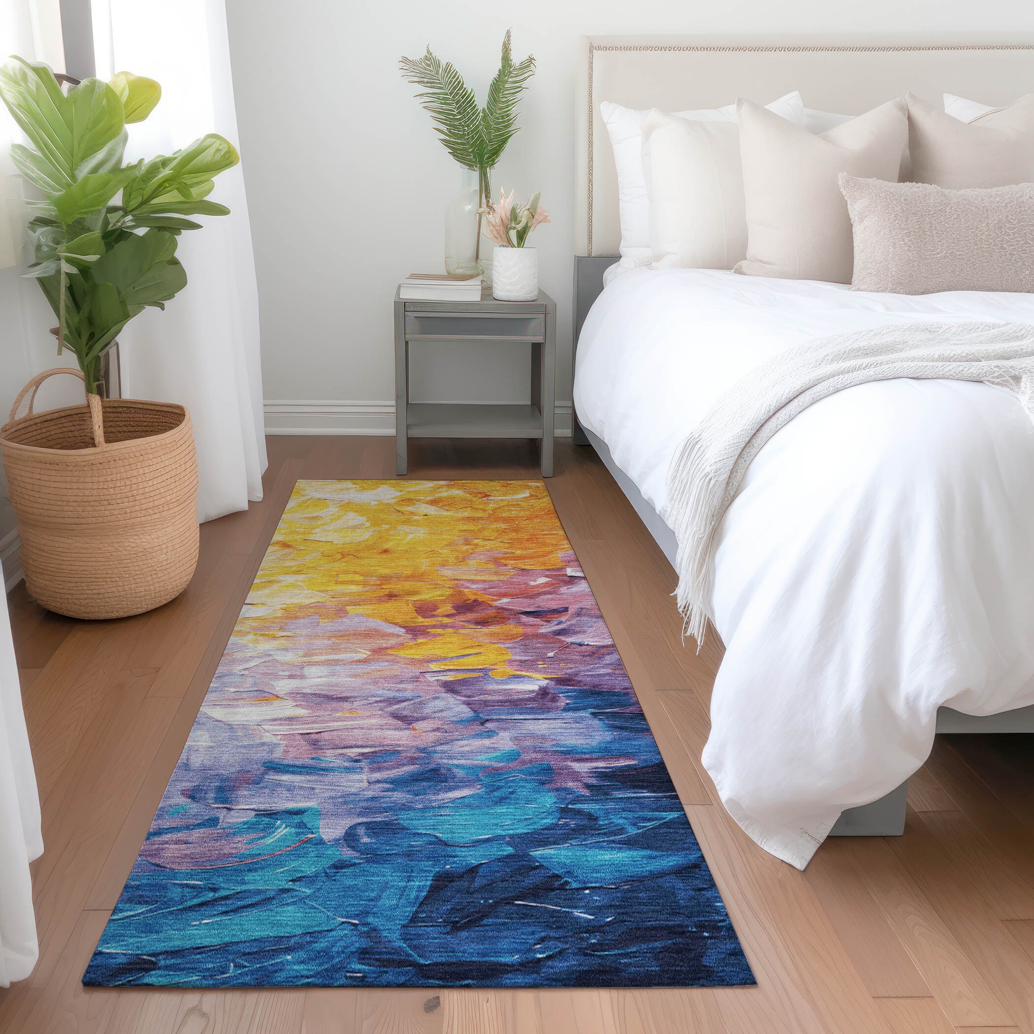 Addison Rugs ACN1674GO2X8 Chantille ACN1674GO 2 x 7 (ft) Loomed Gold Rectangular Indoor/Outdoor Machine washable Pet Friendly Area rug