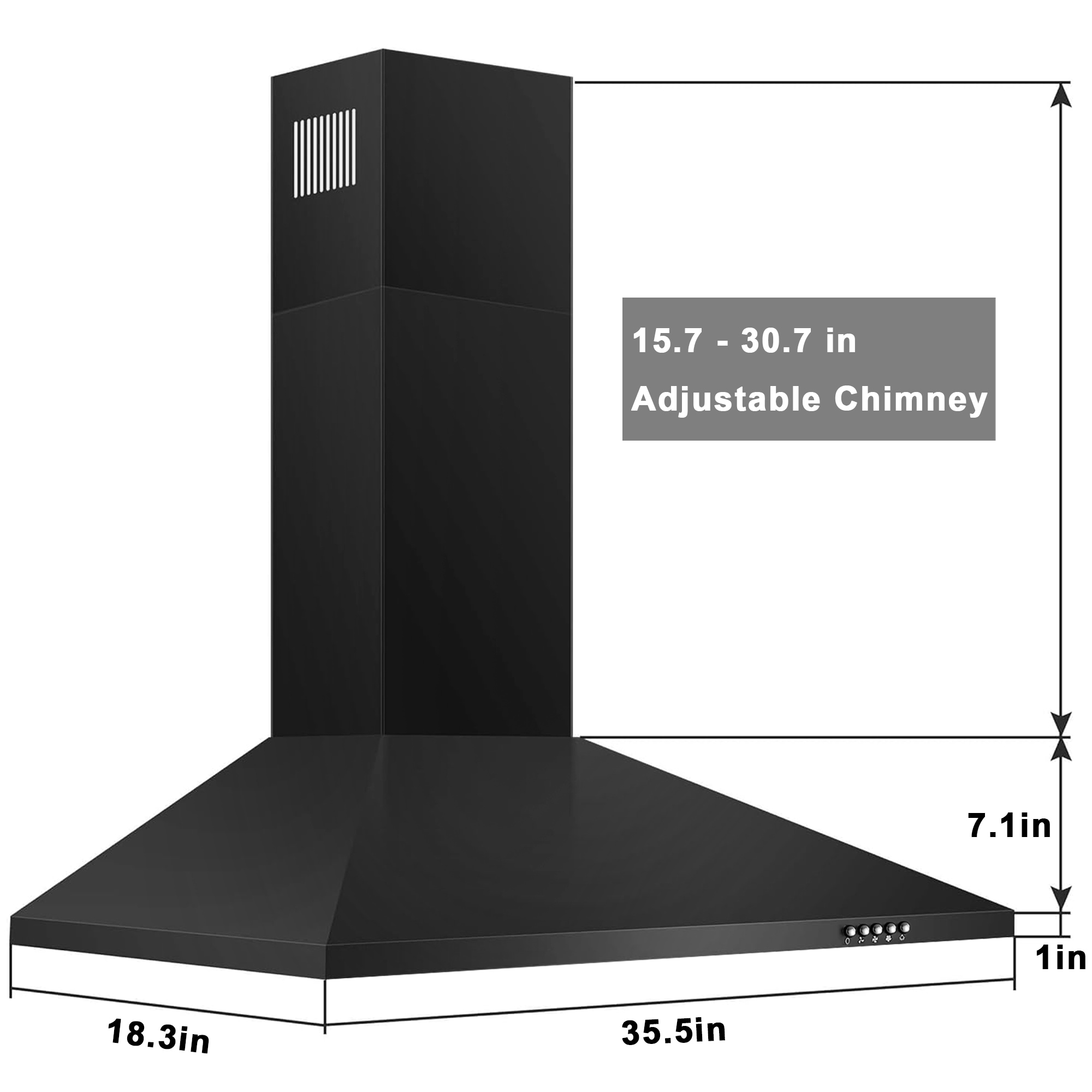 Maocao Hoom JL-CT-36450BK Wall-Mounted-Range-Hoods - View #6