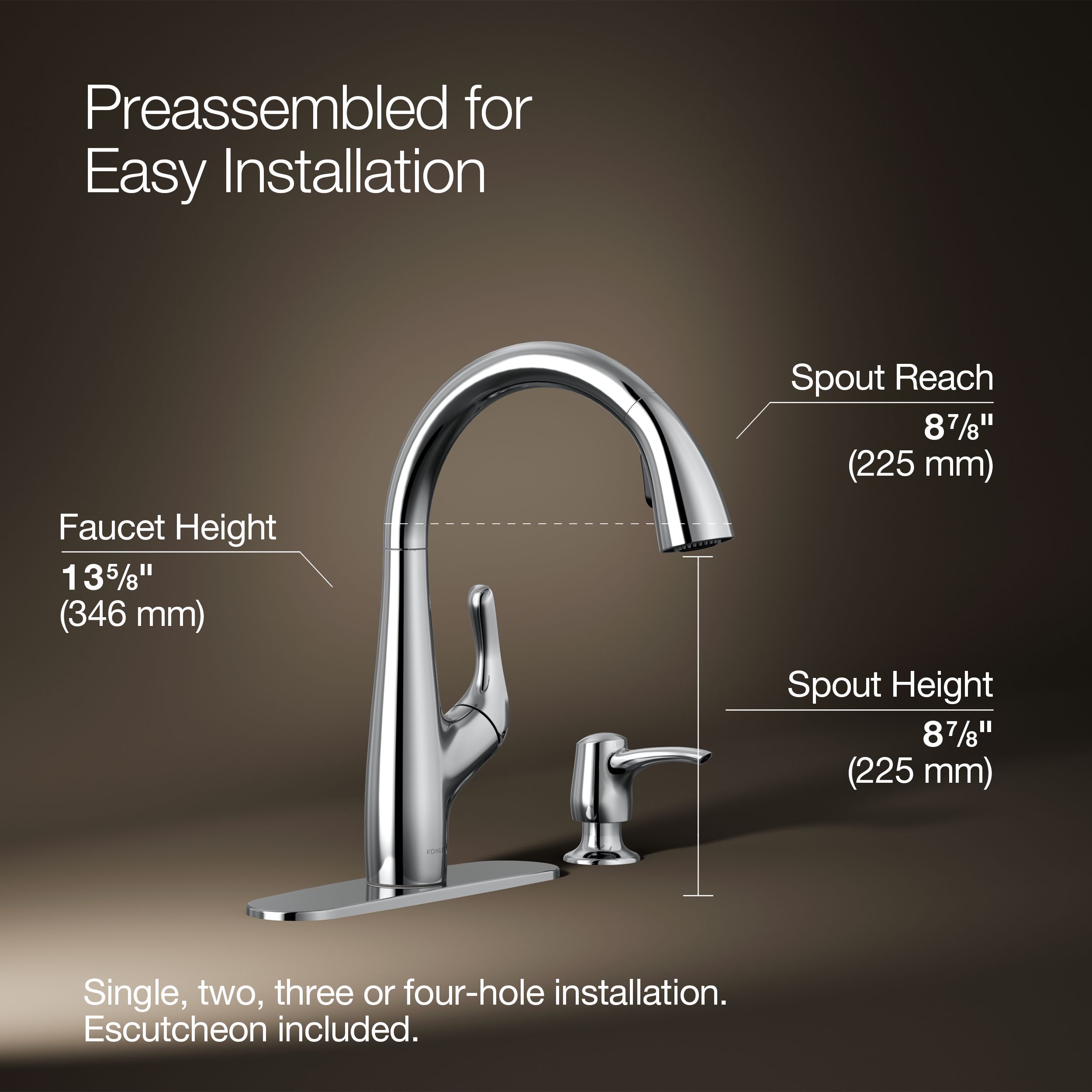 KOHLER R26698-SD-CP Kitchen-Faucets - View #3