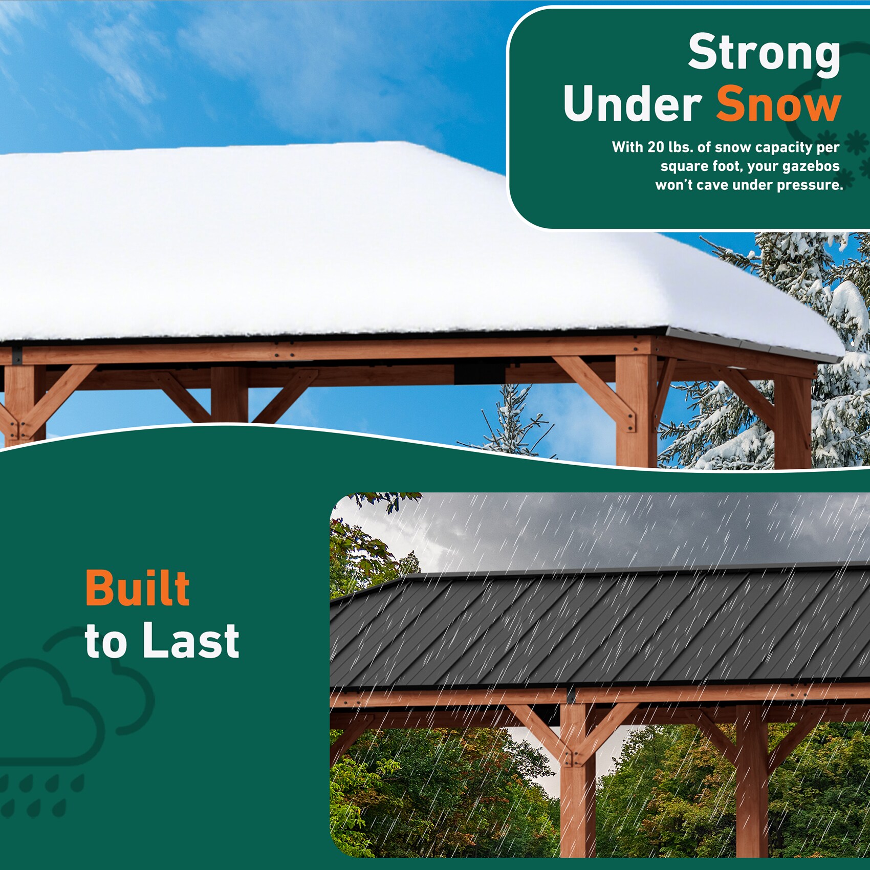 ELEVATE OUTDOORS ELO1060471224 Wood-Resin-Gazebos - View #4