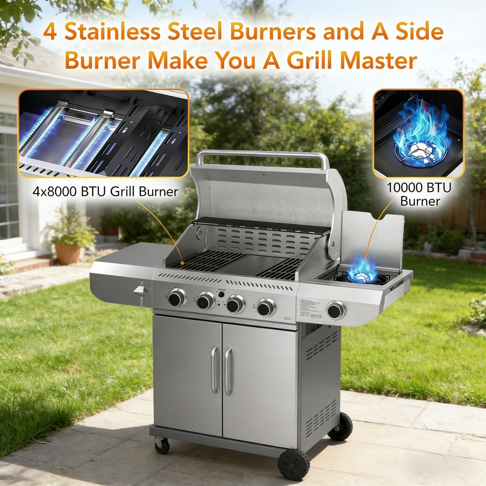 COWSAR LSG8421B Gas-Grill - View #4