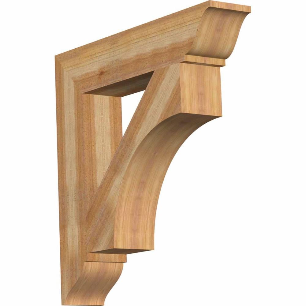 Ekena Millwork BKT06X32X32WTL01RWR Westlake traditional rough sawn 6-in x 32-in x 32-in Western red cedar Brown Wood Standard bracket