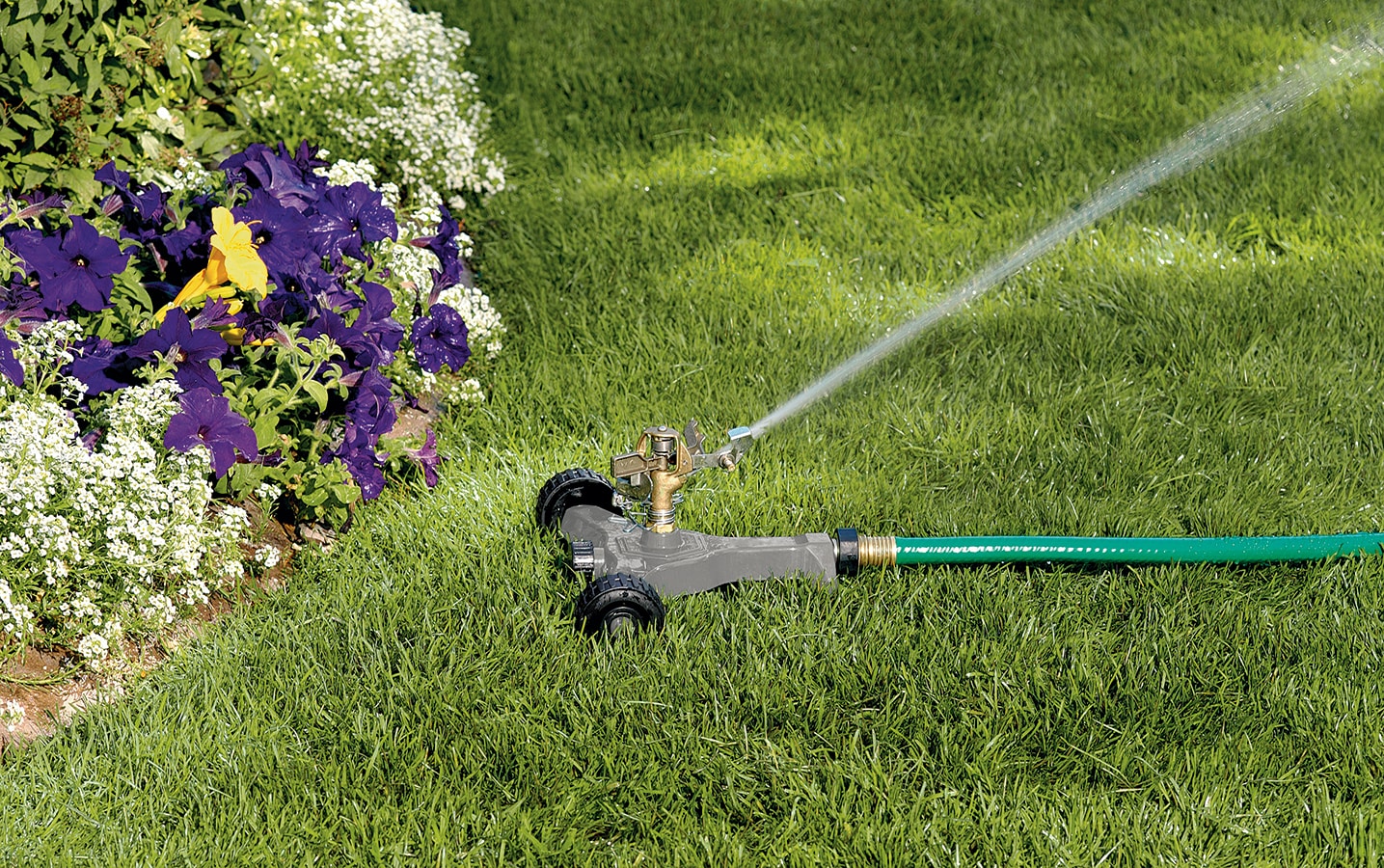 4000 Sq. Ft. Adjustable Impact Watering Sprinkler on Zinc Spike