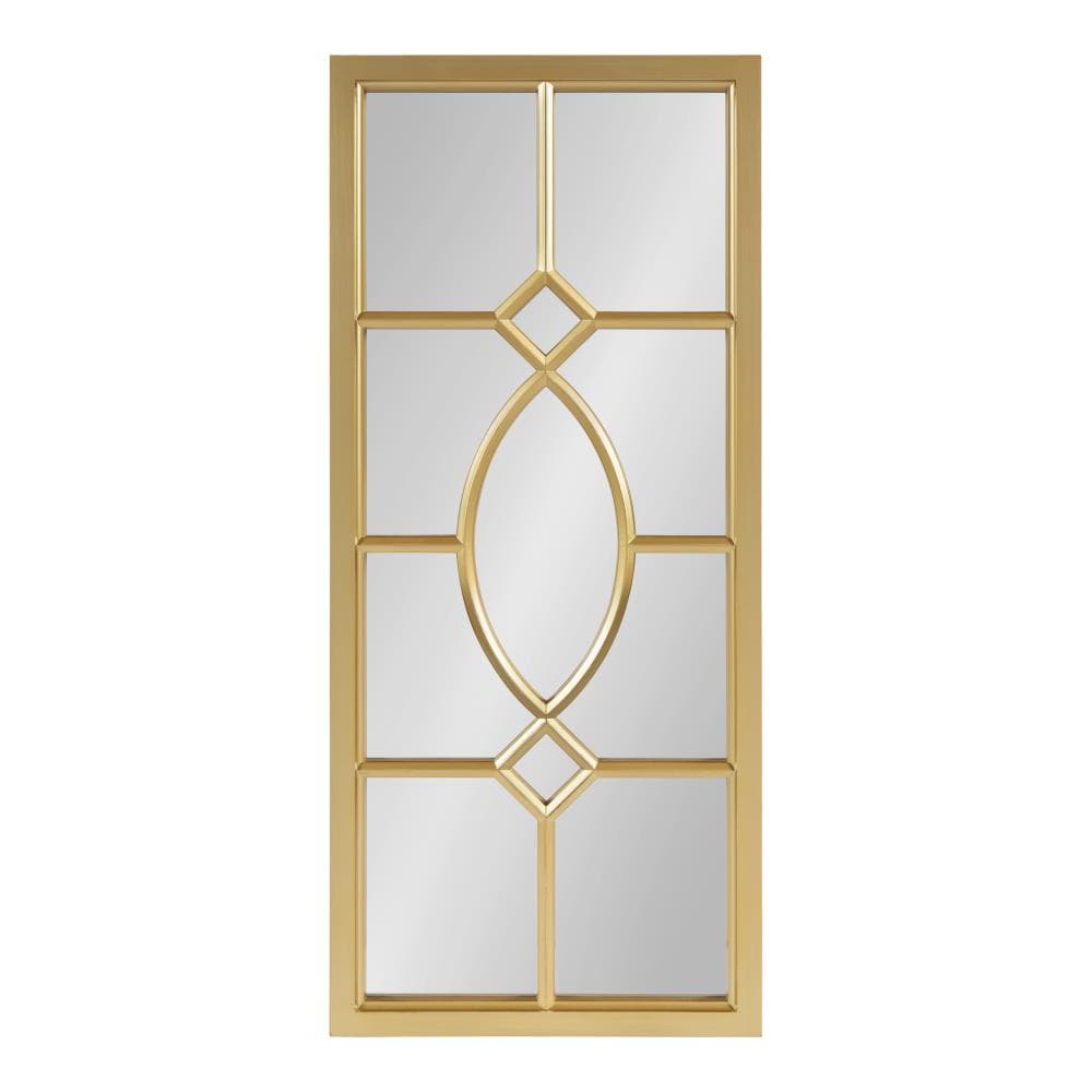 Kate and Laurel 214816 Cassat 13-Inches W x 30-Inches H Rectangle Gold Framed Wall Mirror