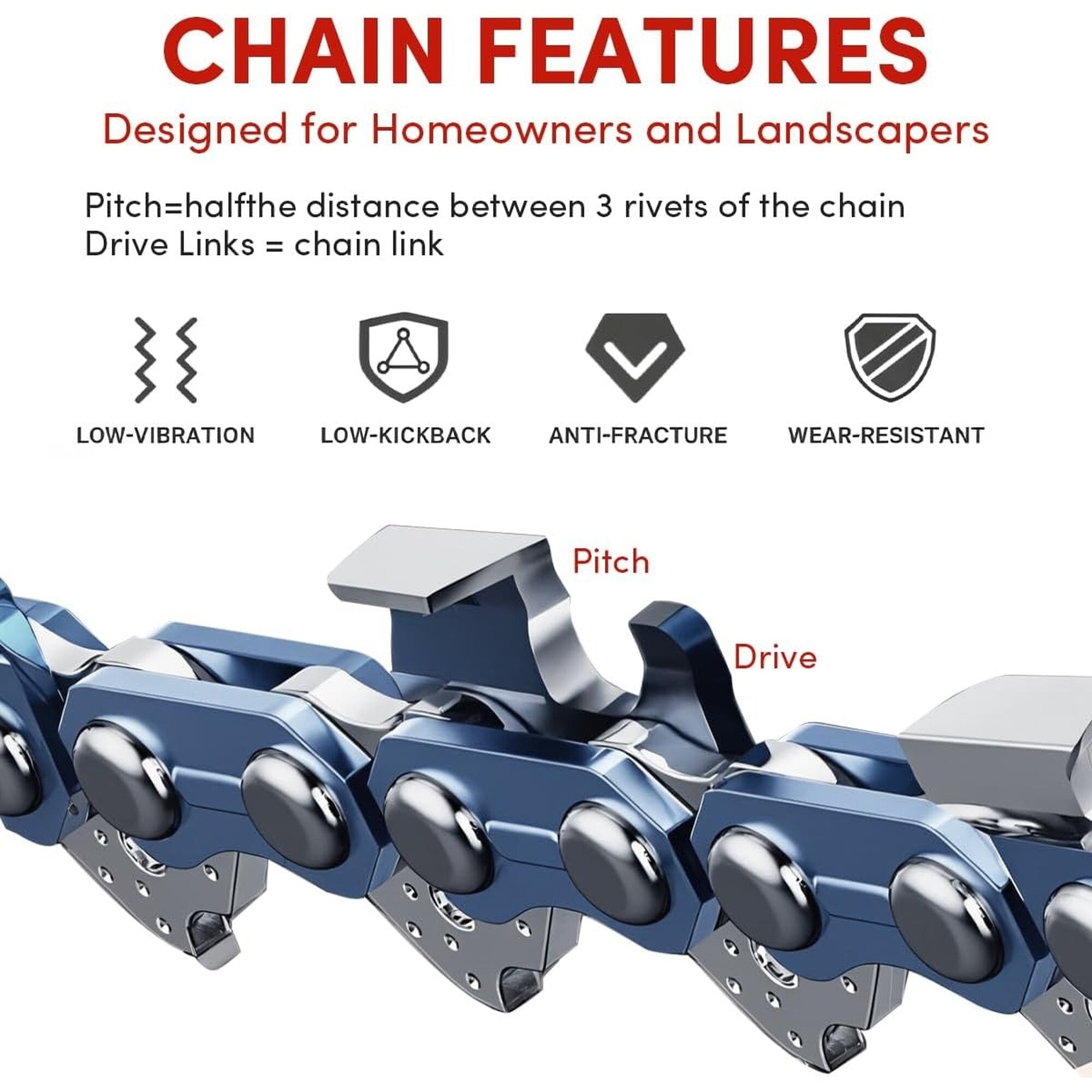 Angel Sar L2MJA523CC08 Chain-Saw-Chains - View #4