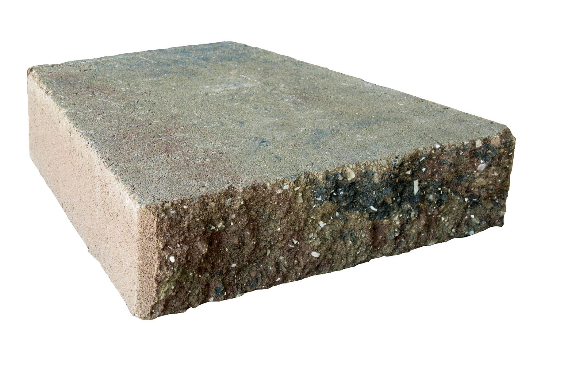 Country Stone 111649 2-in H x 12-in L x 8-in D Tan Black Concrete Retaining Wall Cap