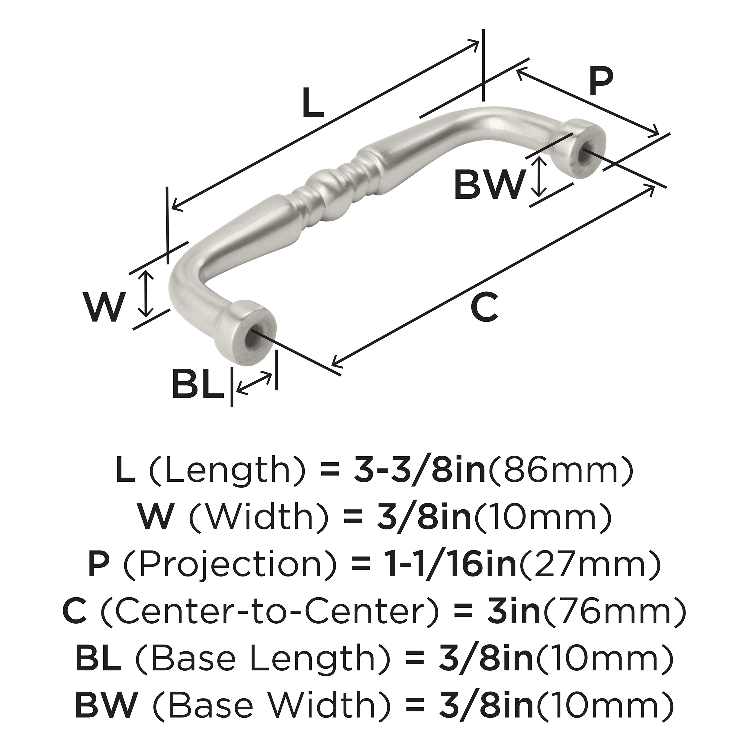 Amerock BP53006G10 Cabinet-Pulls - View #3