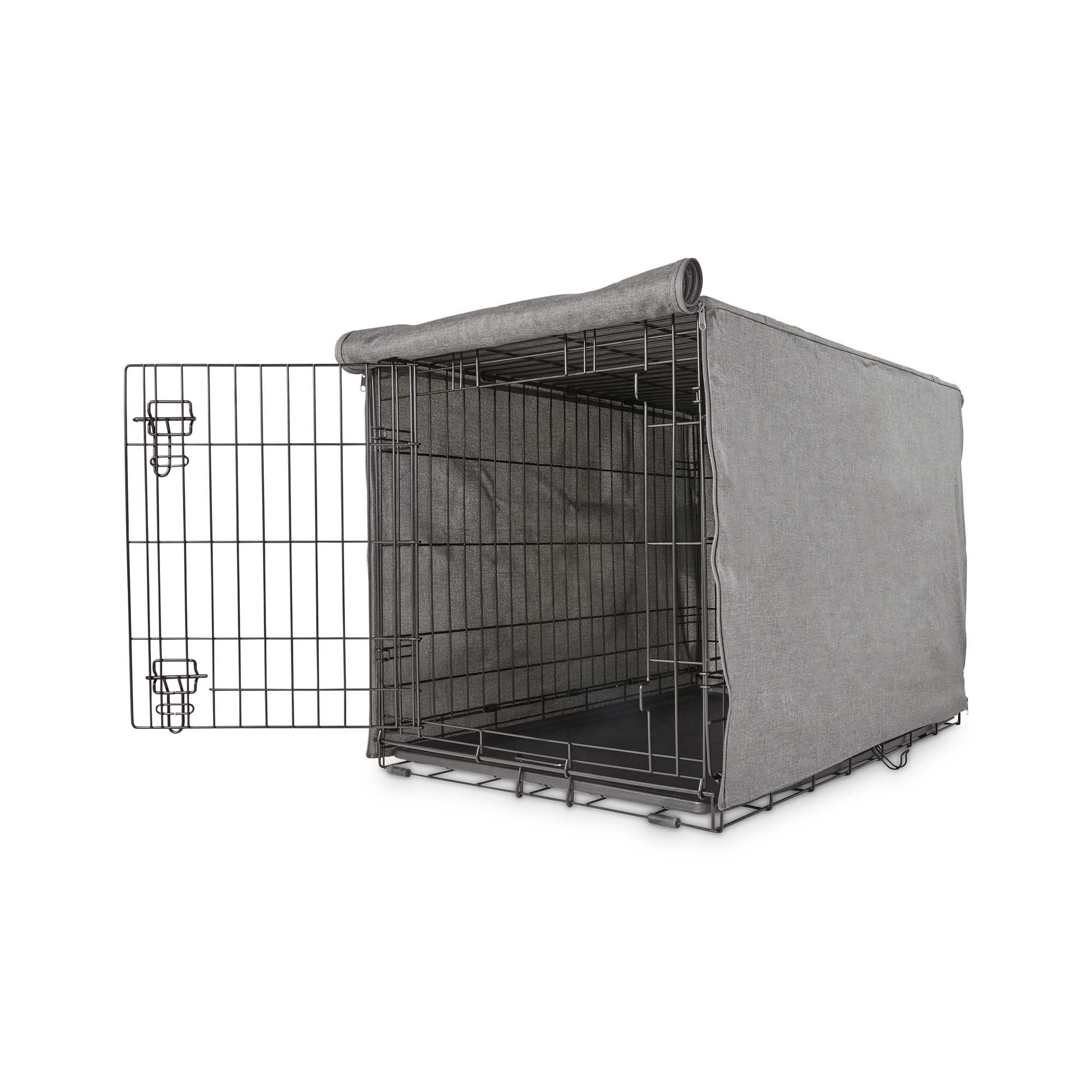 EveryYay  Happy Place Grey Blackout Dog Crate Cover 19inch L X 12.5inch W X 14inch H
