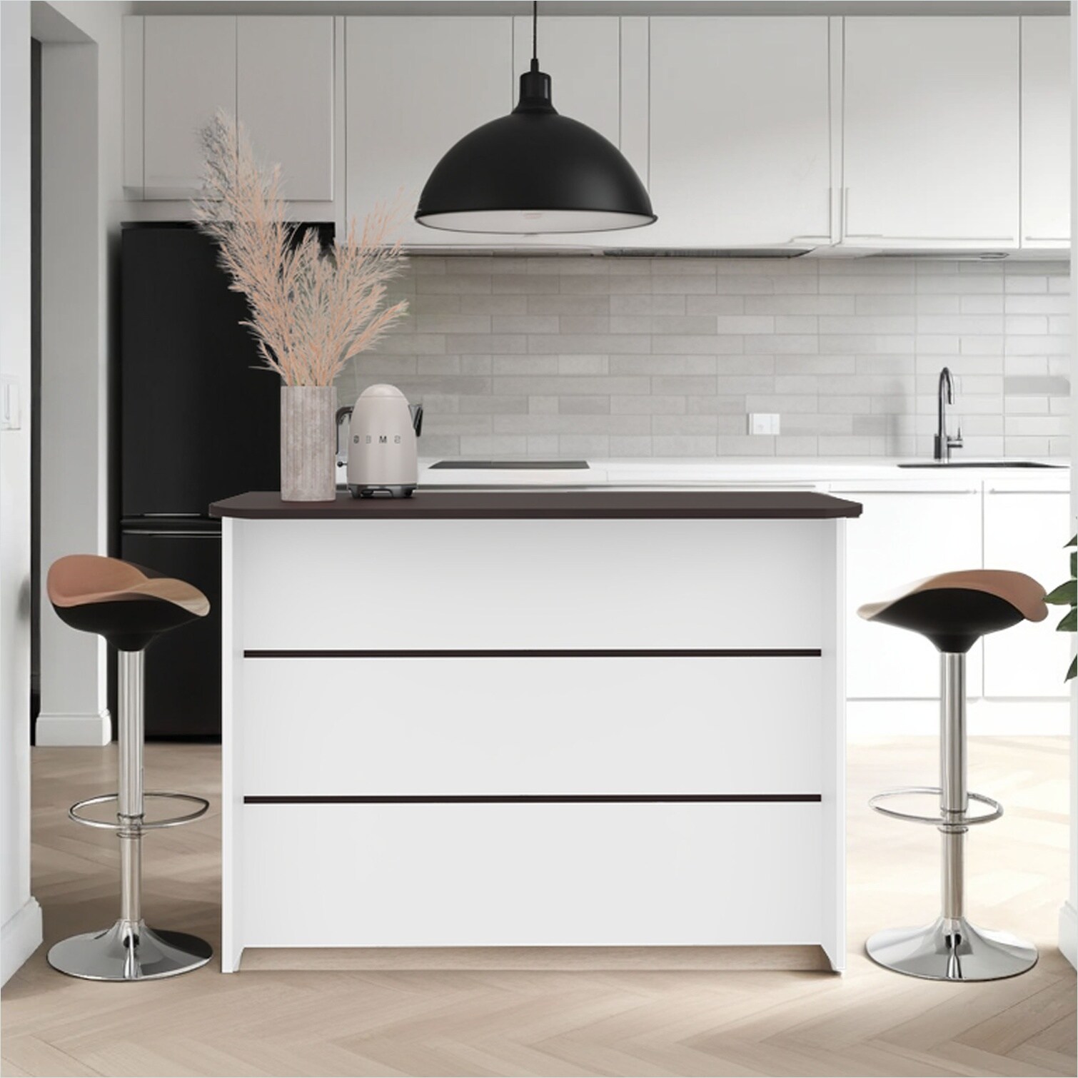 FlowLuxe Spacious Rectangle Kitchen Island Table with Multi-Use Design ...